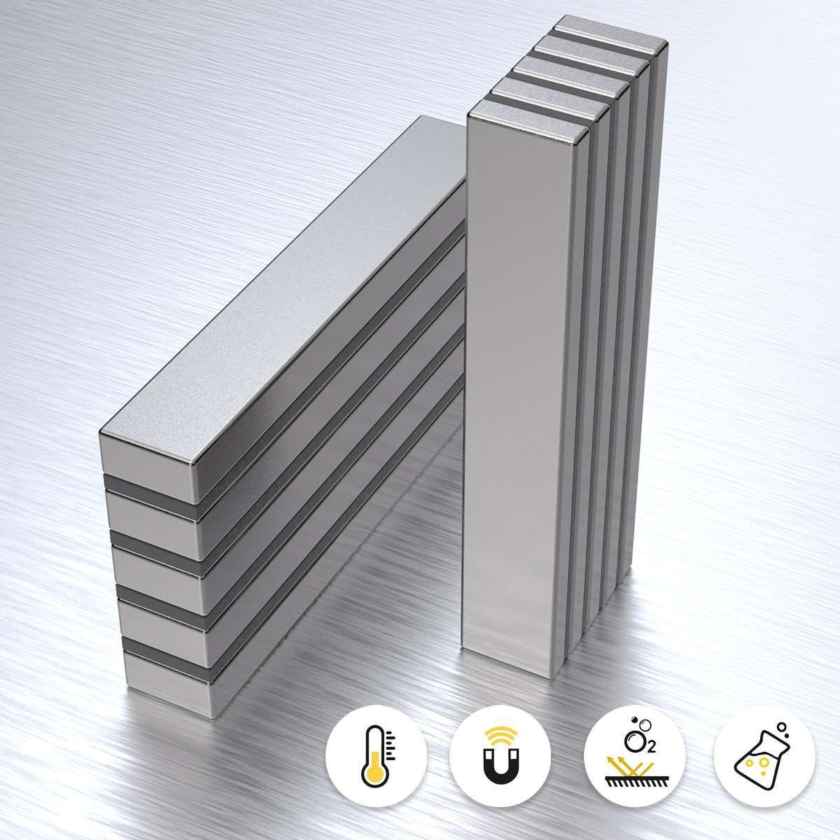 10 20 50X N52 Strong Neodymium Magnets Rare Earth Lifting Magnets 60x10x5/3mm