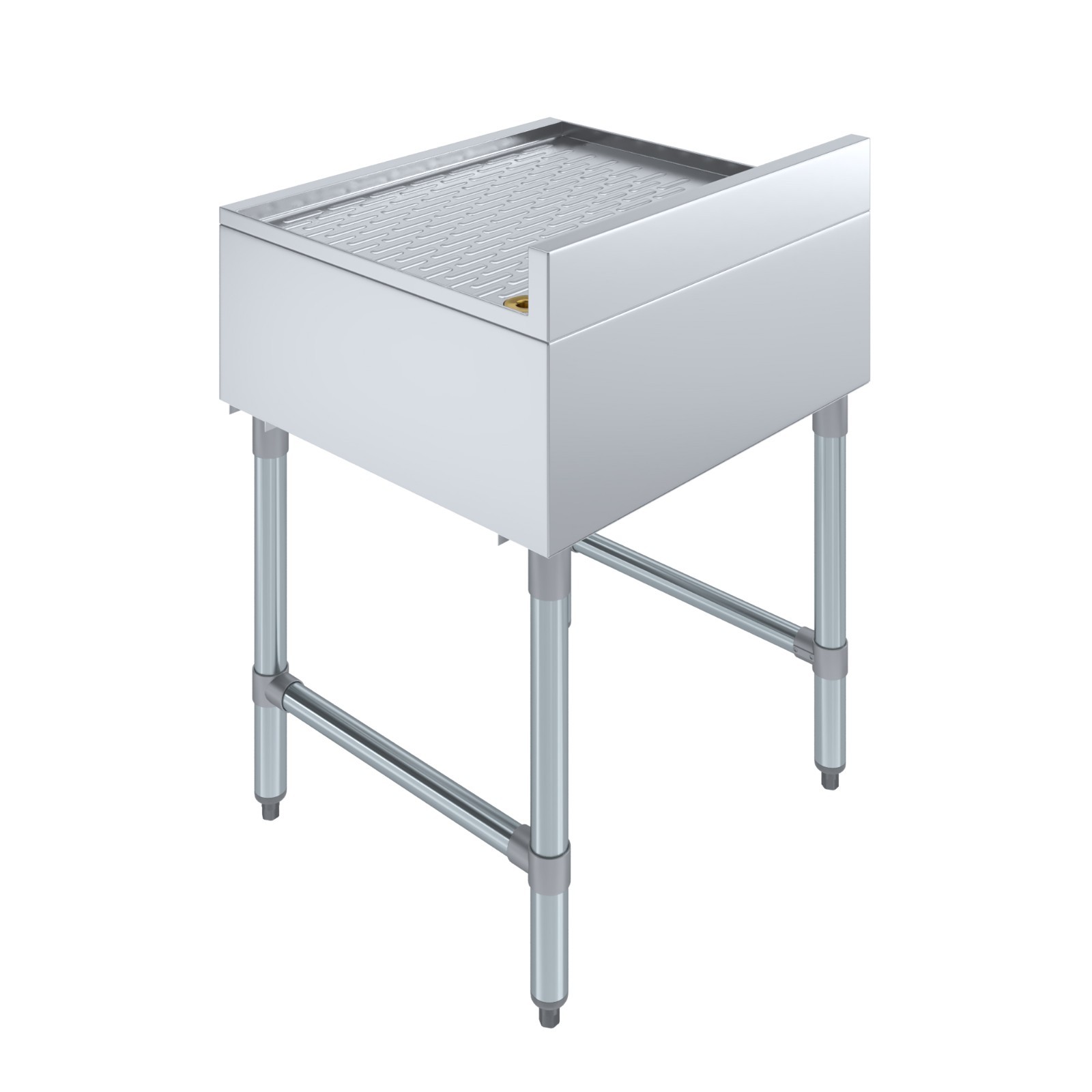 AmGood 24 in. x 22 in. Stainless Steel Underbar Drainboard