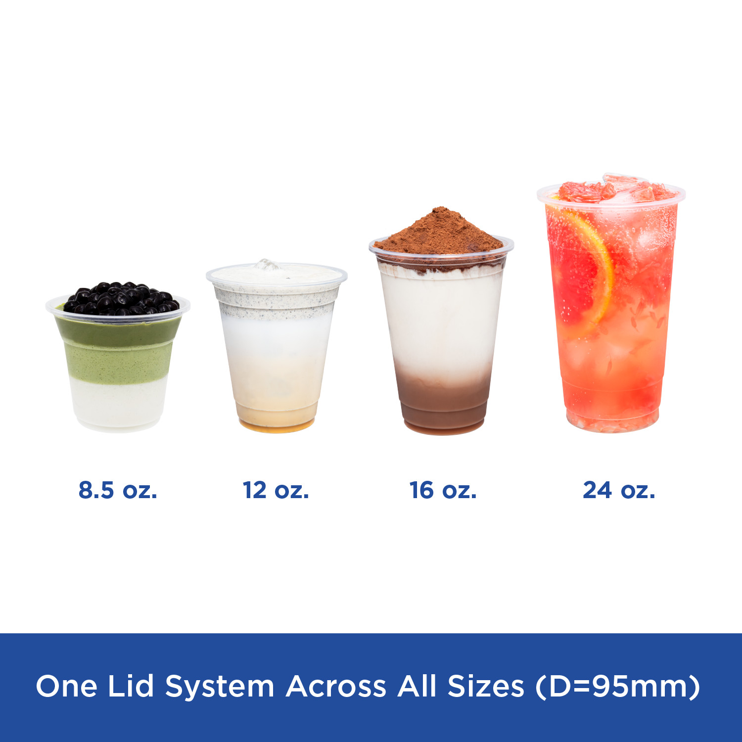 Karat 16oz PP Plastic U-Rim Cold Cups (95mm) – 2,000 ct, C1011 (Karat)