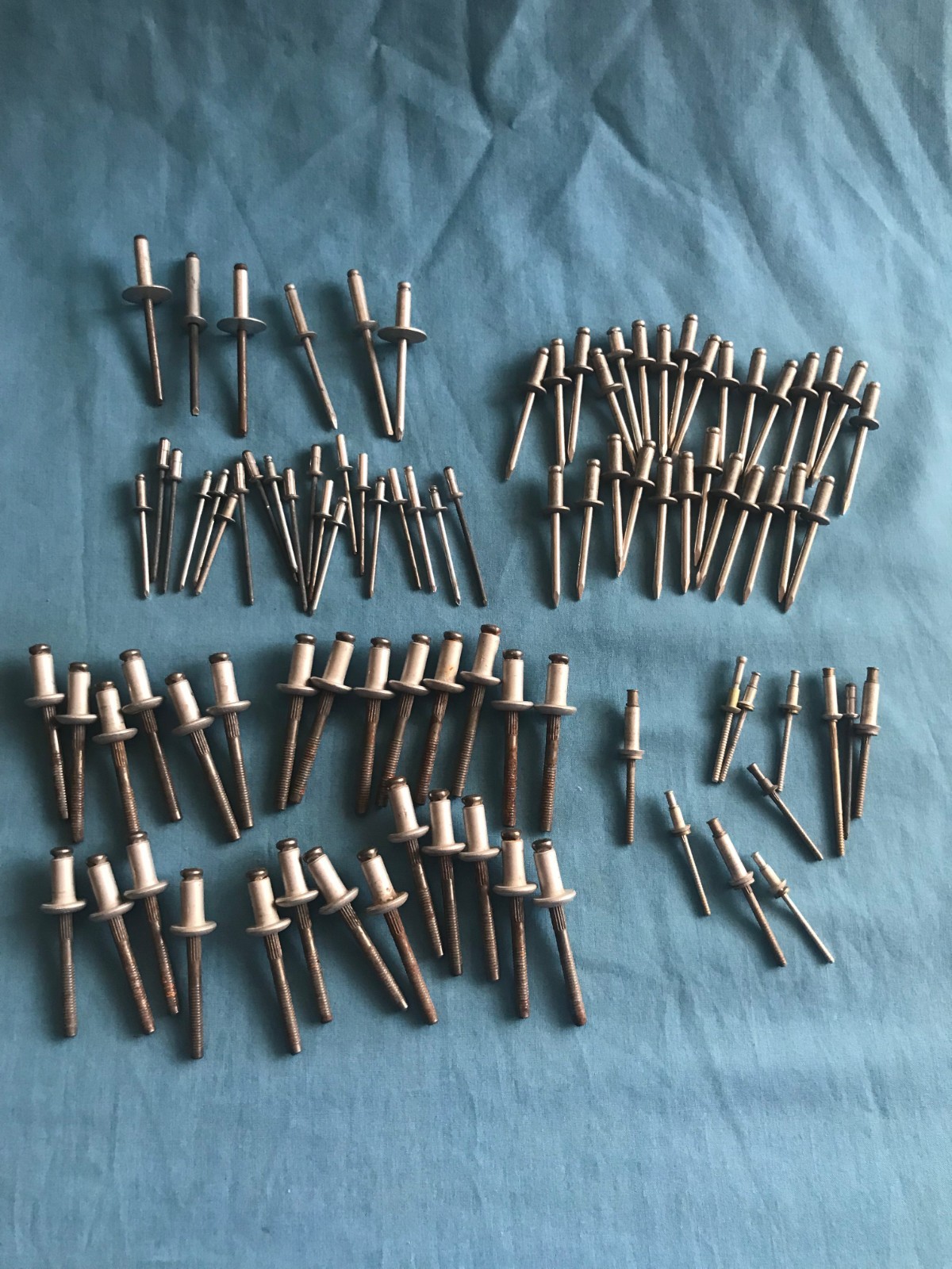8 Ounces (Over 90 Total) of New Hollow Pop and Cherry Aluminum Rivets