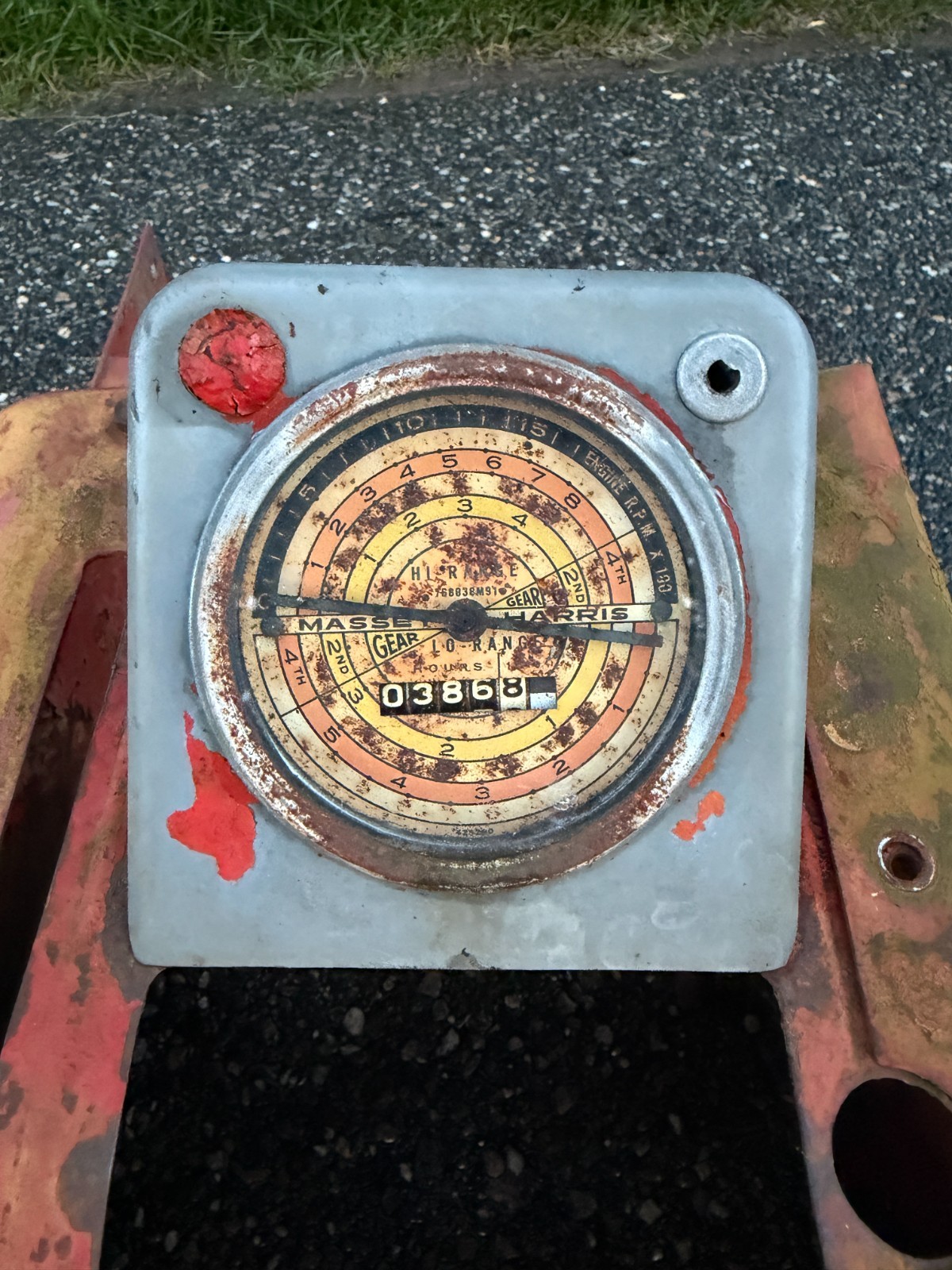 Massey Harris 333 444 Hydraulic Control Cover & Tachometer