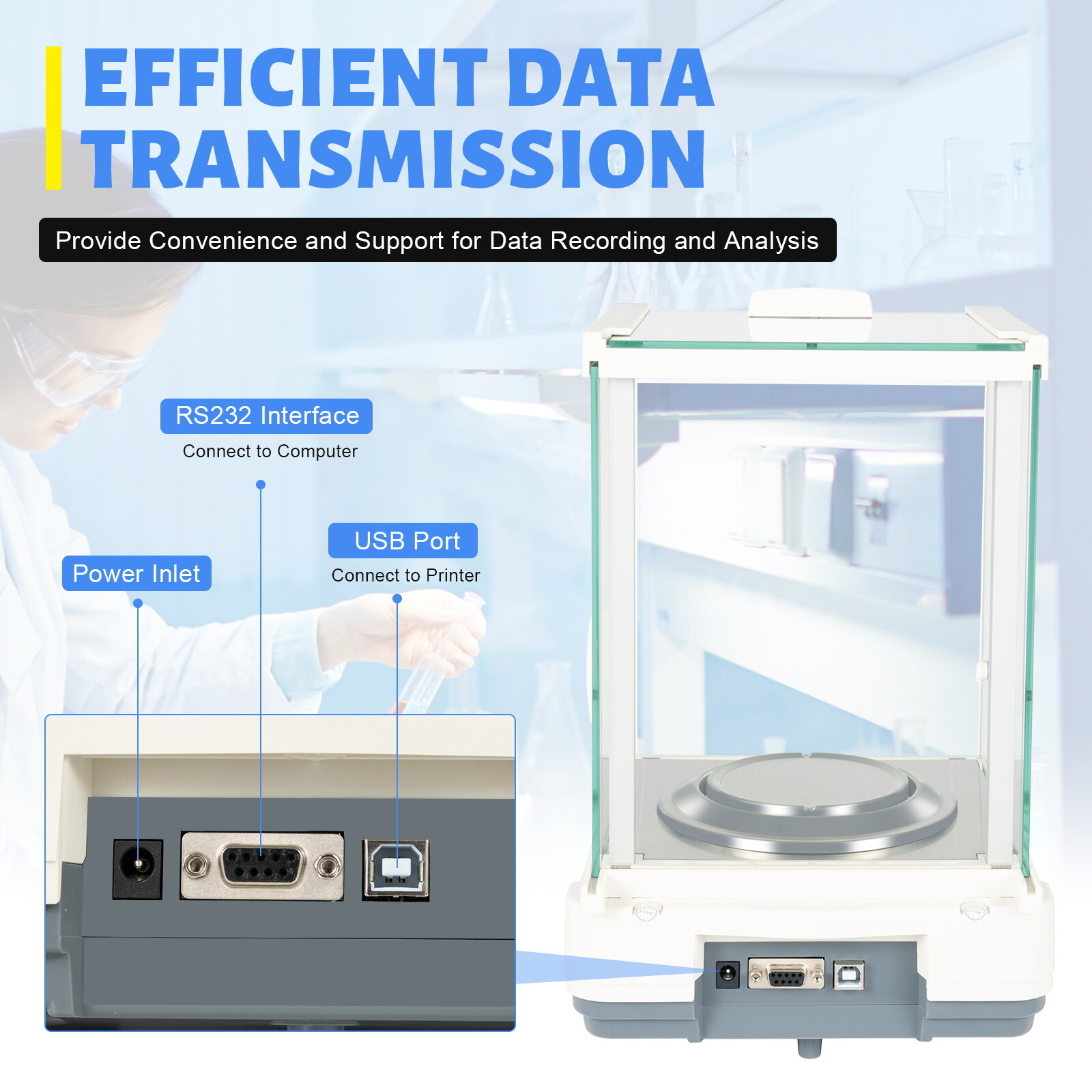 120 x 0.0001g 0.1mg Digital Electronic Analytical Balance Precision Lab Scale