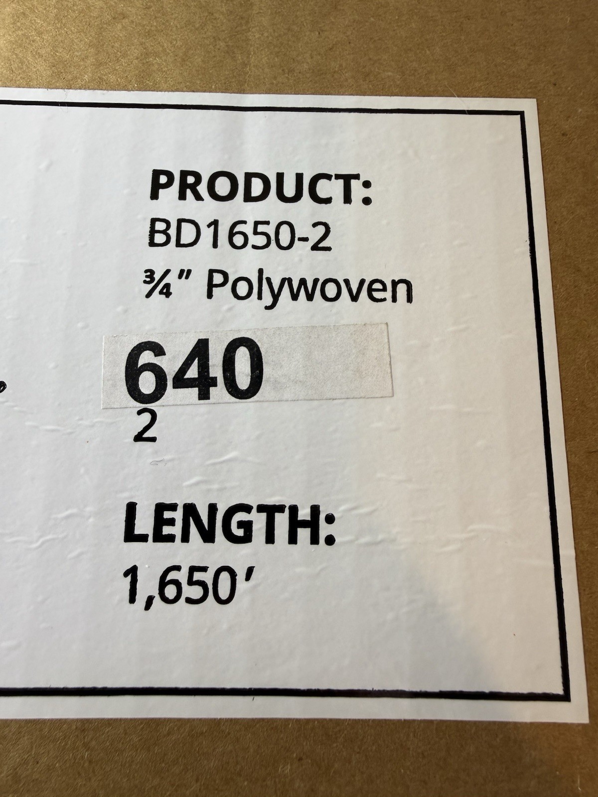 Heavy Duty 3/4 in x 1650 ft Bulk Roll Woven Poly Cord Strapping Orange Polywoven