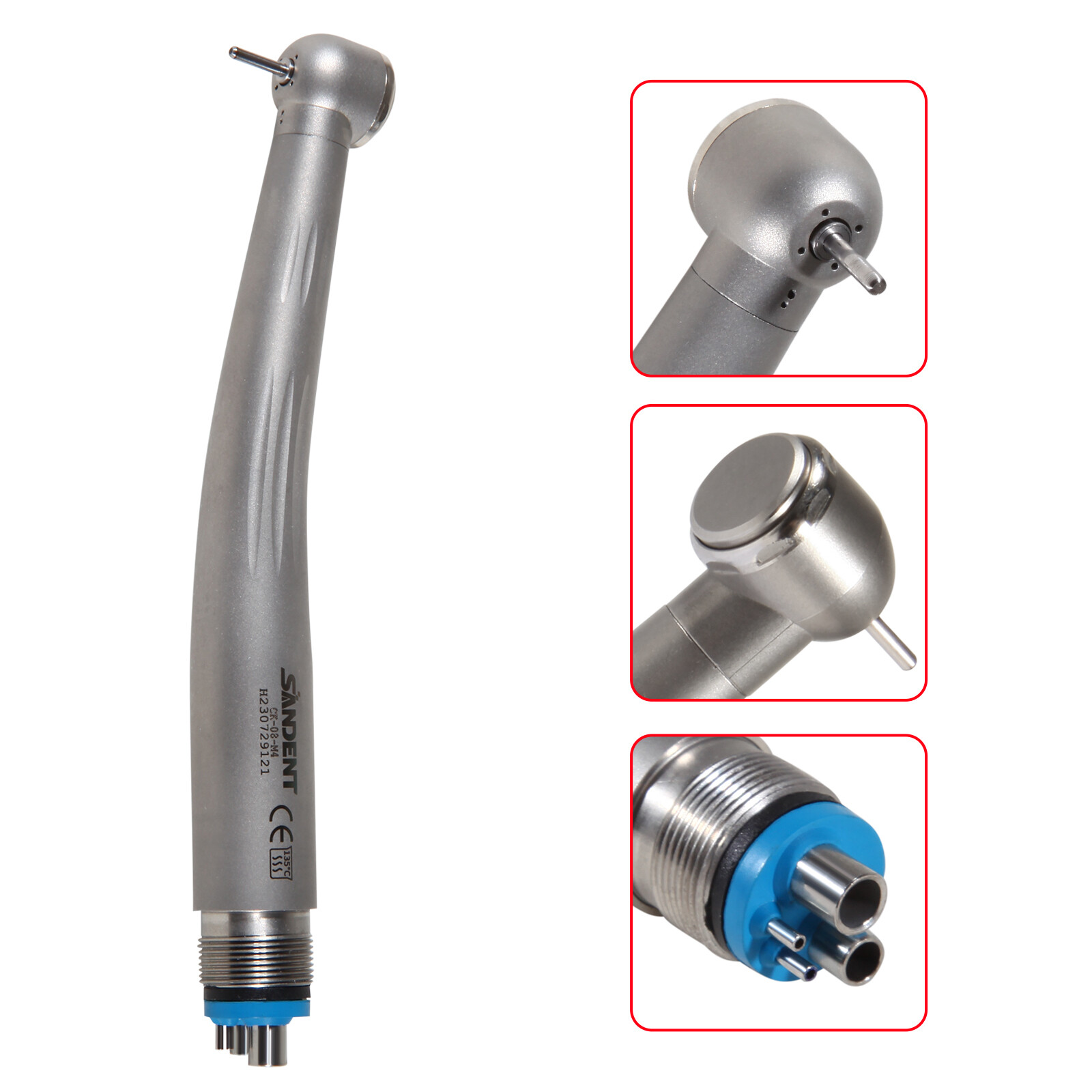 1-10*SANDENT Dental High Speed Handpiece Push Button Ceramic 2/4Hole Fit NSK sa