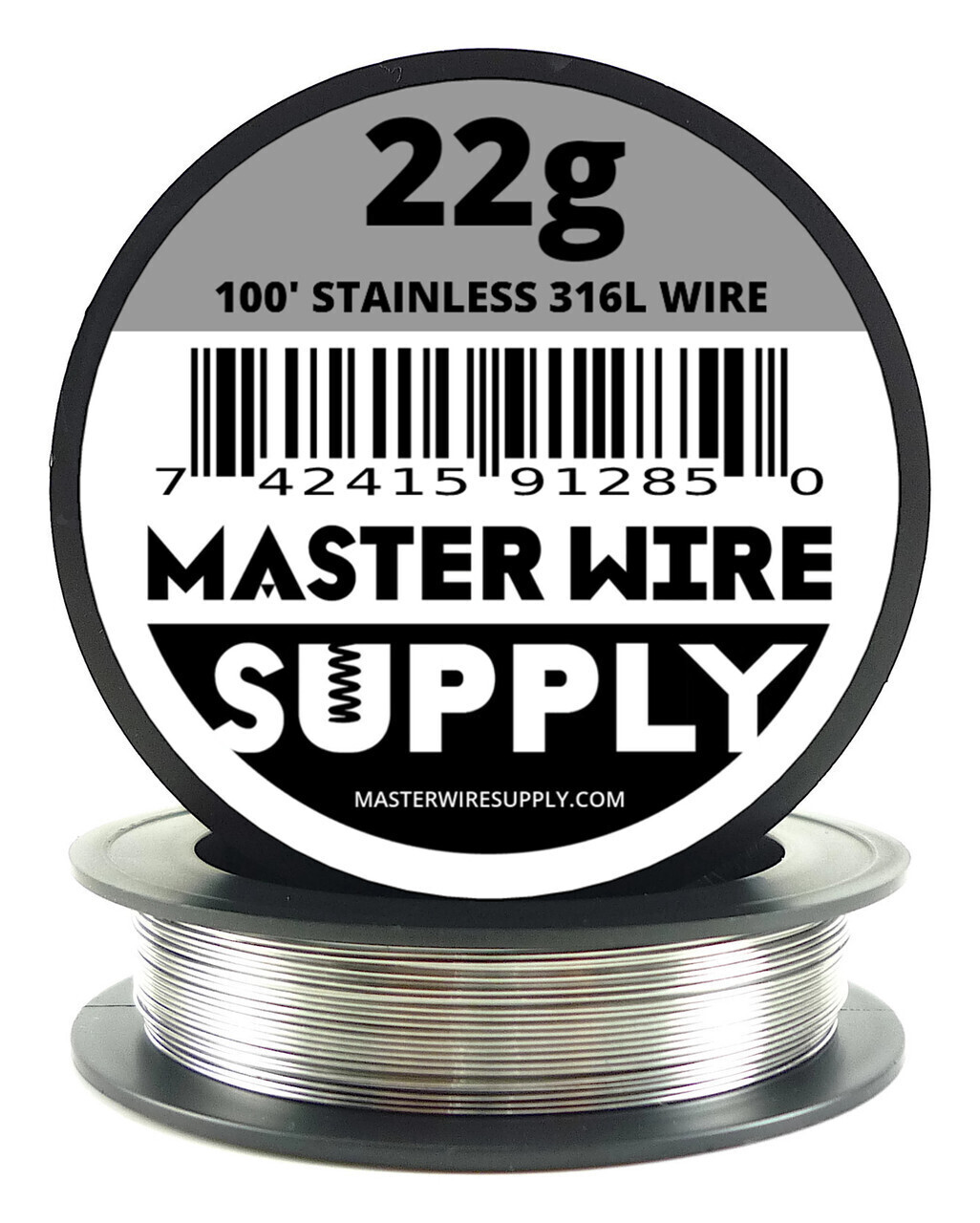 MWS – Stainless Steel 316L – 100 ft – 22 Gauge – Round Wire