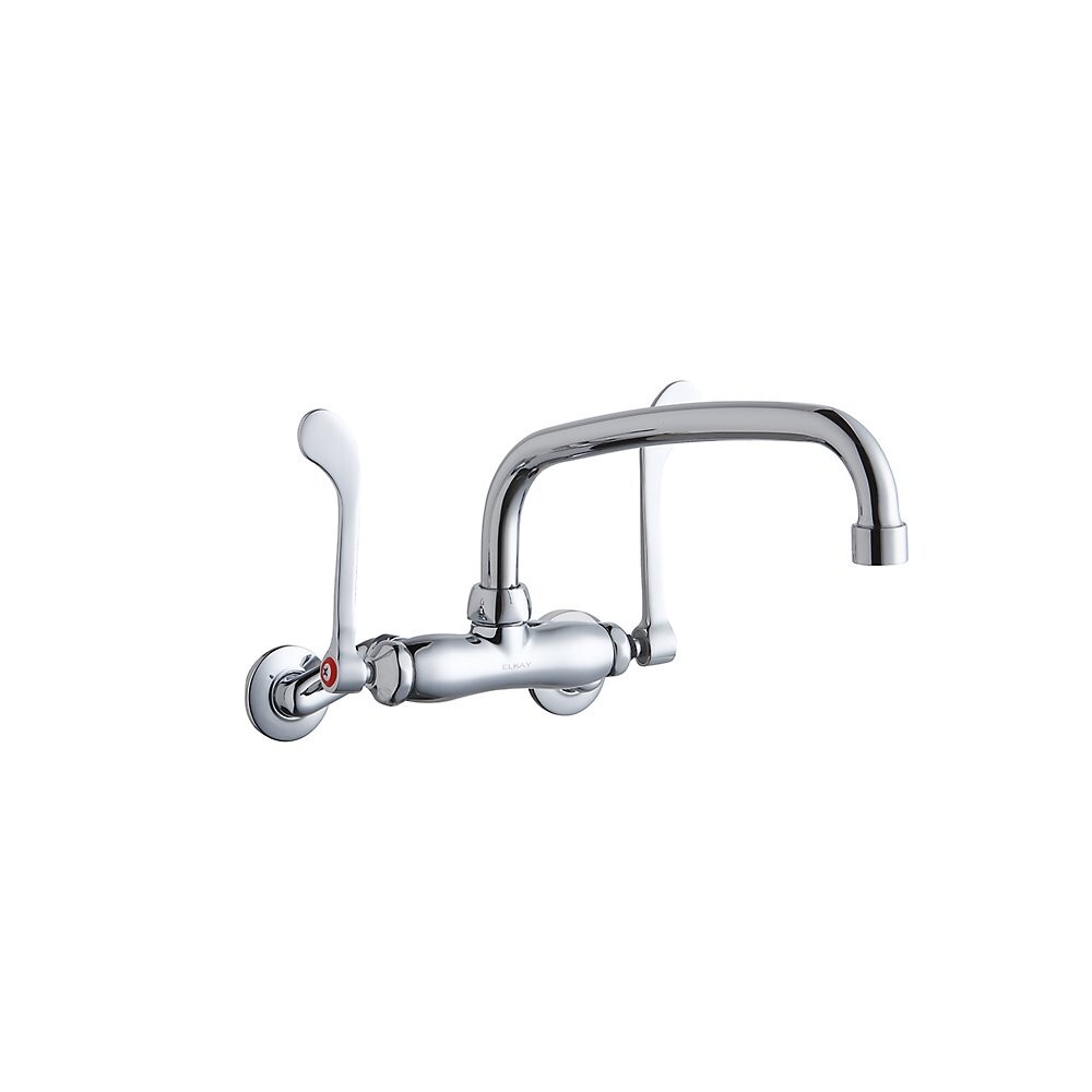 Elkay Foodservice LK945AT10T6T Adjustable Centers, Wall-Mount Faucet, Chrome