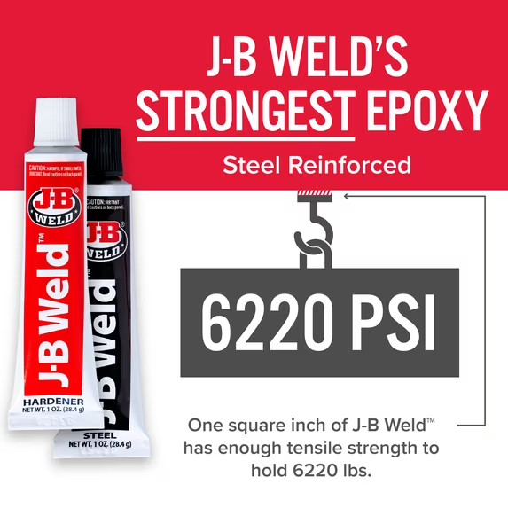 J-B Weld 8265S Original Cold-Weld Steel Reinforced Epoxy – 2 oz
