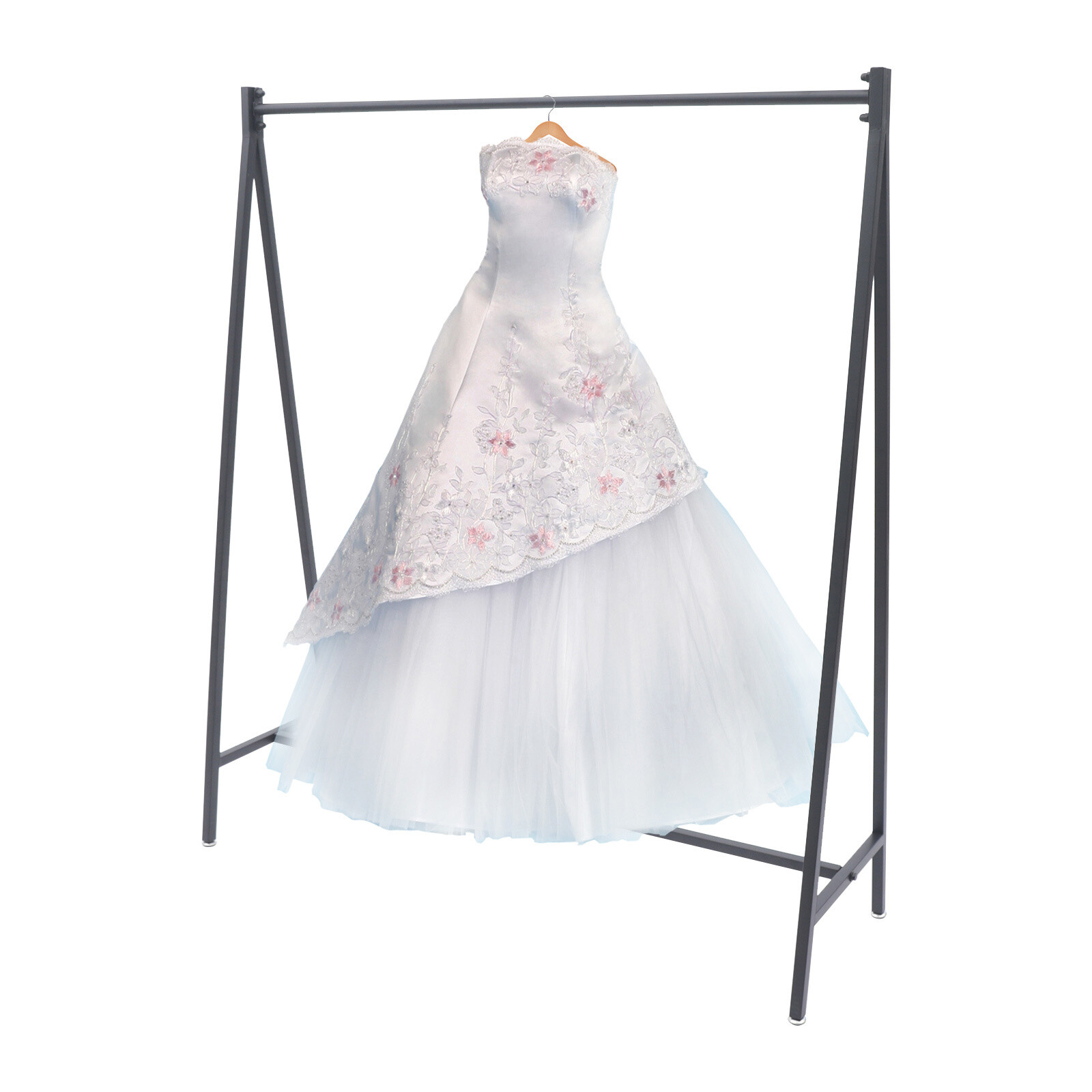 Black Metal Clothes Rack Garment Hanger Clothes Display Stand For Clothing Store