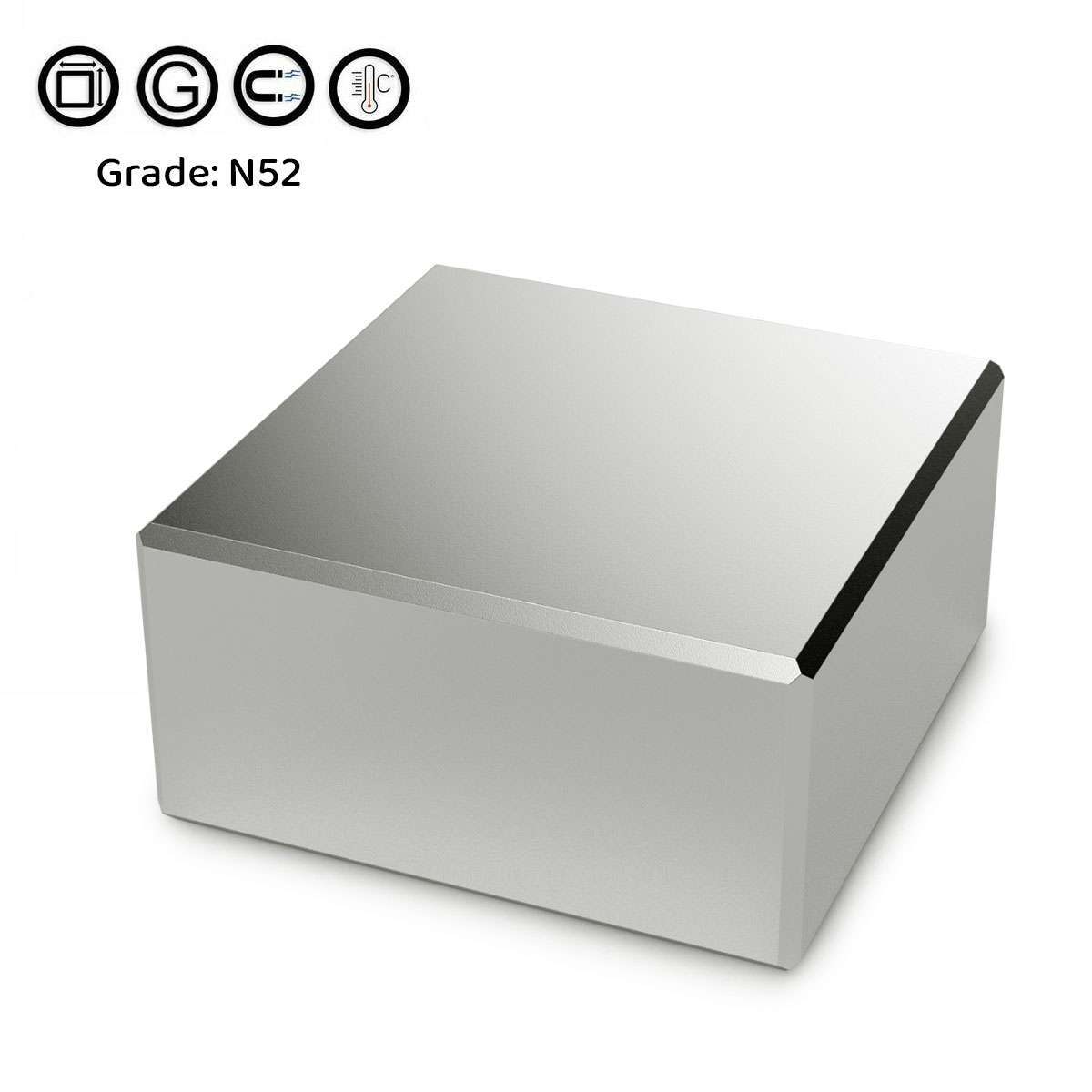 Big Block Magnets Super Strong N52 Neodymium Large Magnet Rare Earth 40x40x20mm