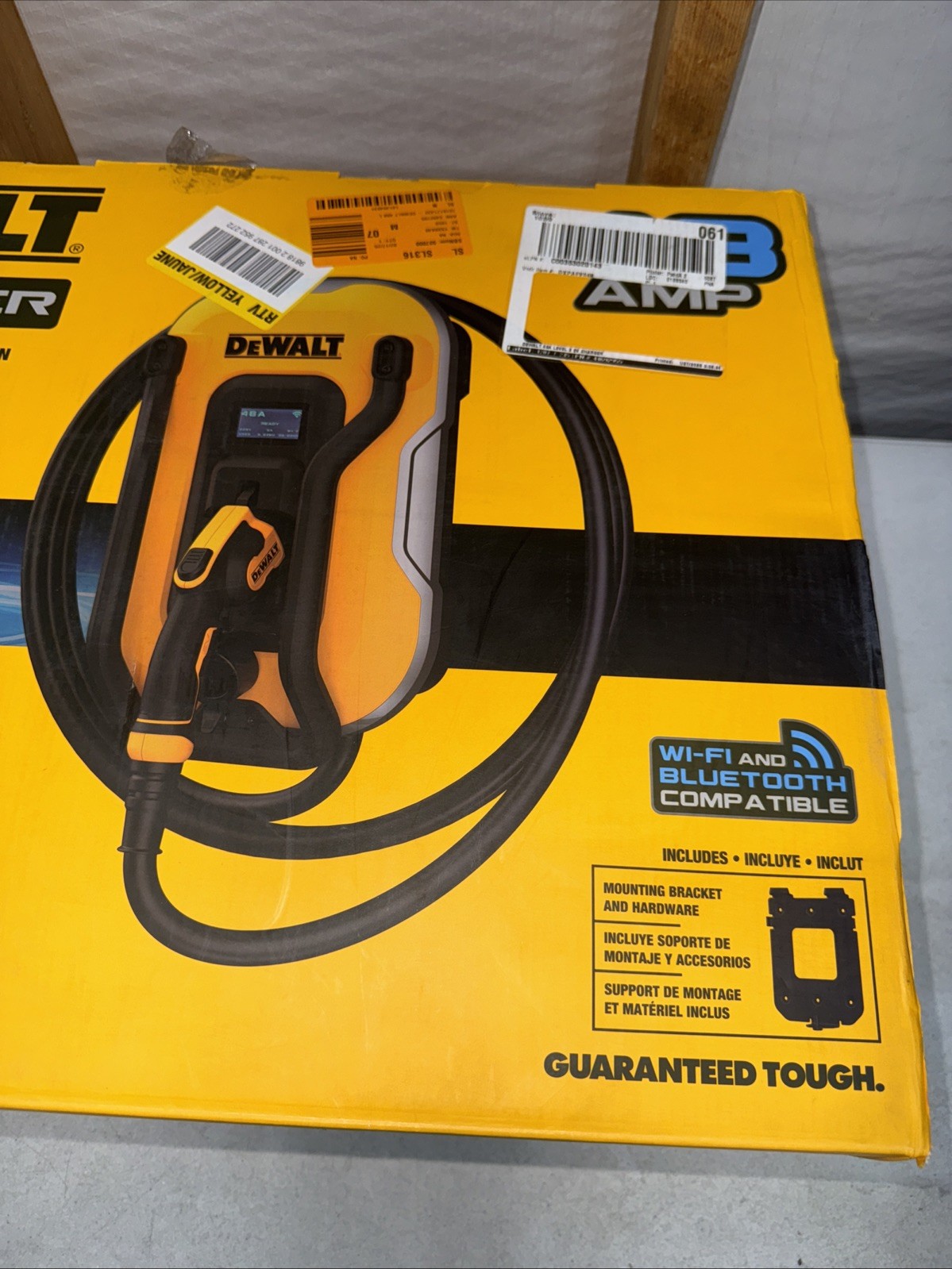 DEWALT Level-2 Wall Mounted Electric Vehicle EV Charger up to 48 Amps New