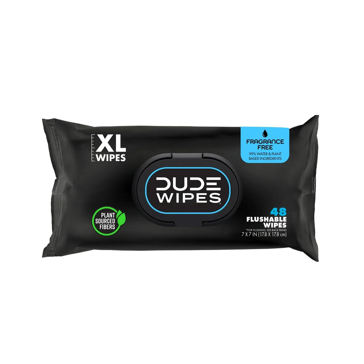 DUDE Wipes – Flushable Stocking Stuffers – 48 Count (Pack of 1), White
