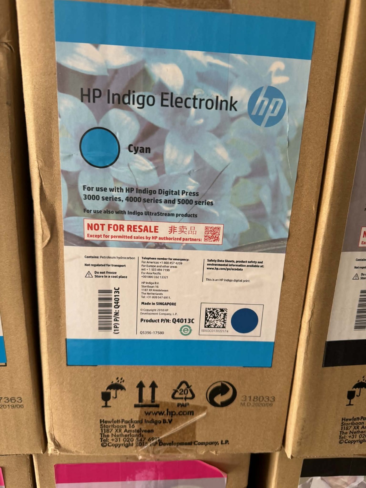 HP Indigo Ink Cyan ElectroInk for 3000/4000/5000 Series Make Offer