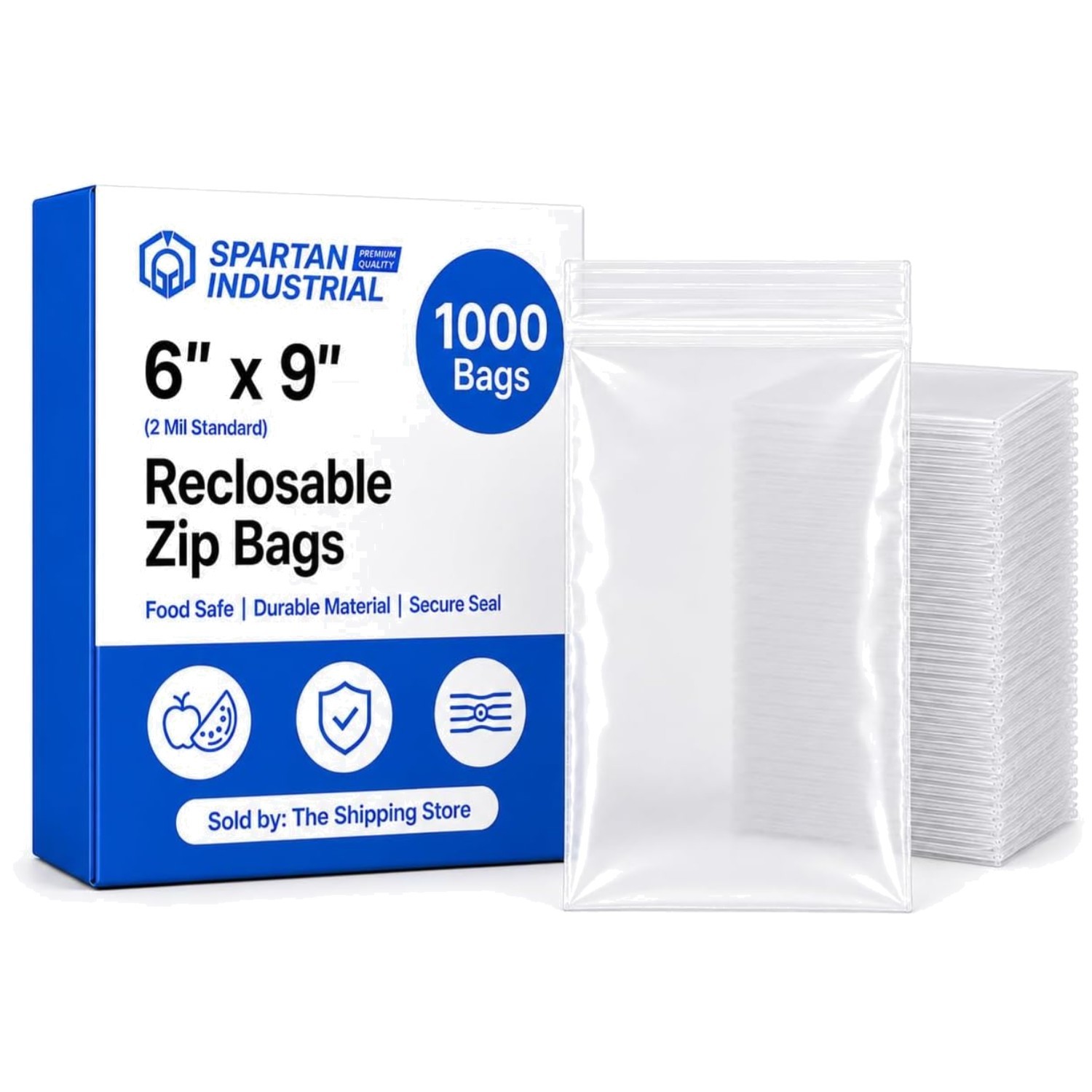 Clear 6×9 Ziplock Bags – 2 Mil Thickness, 1000 Pack