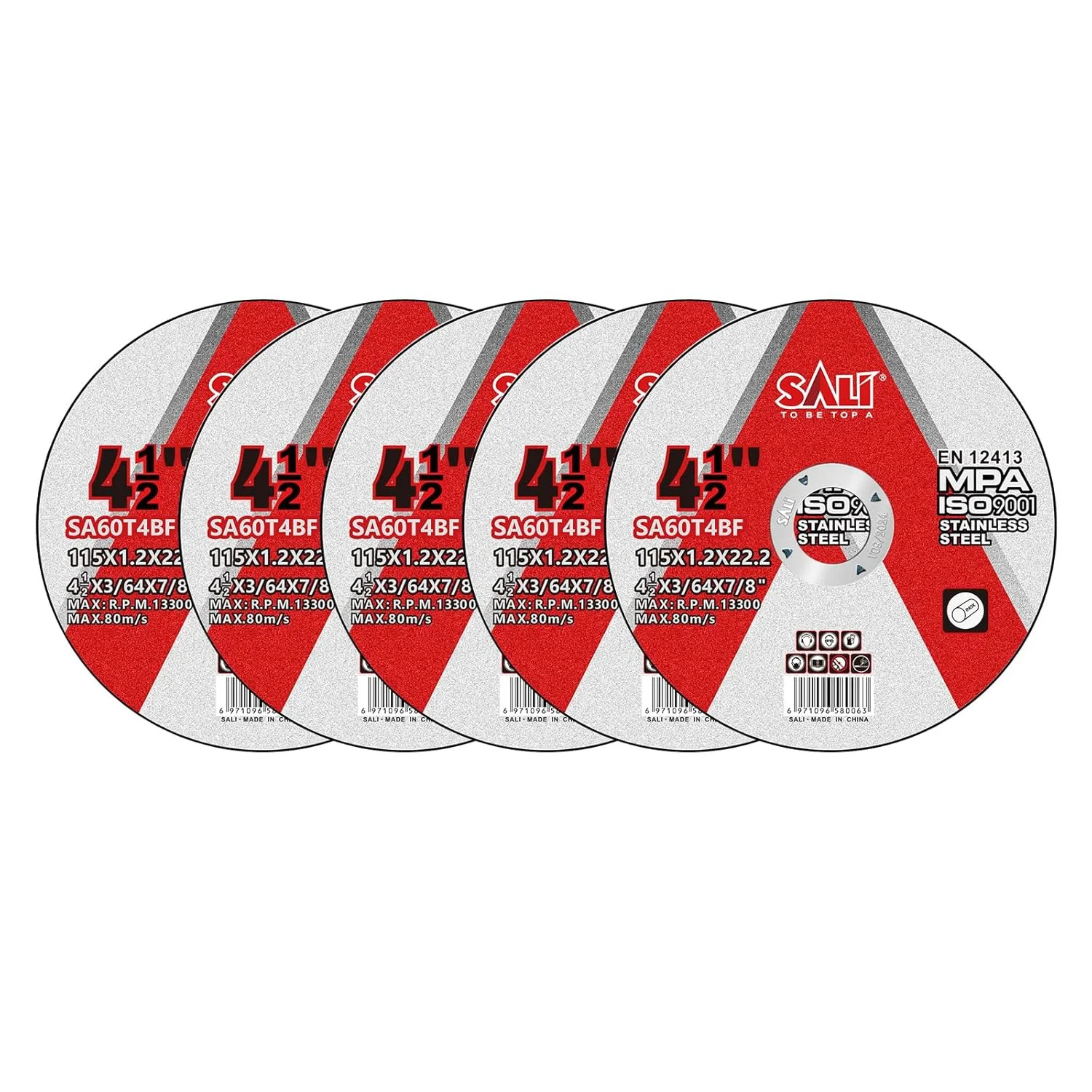5 Pack 4-1/2 Inch Cut Off Wheels, Thin Cutting Discs .045″ x 7/8″ with Aluminum