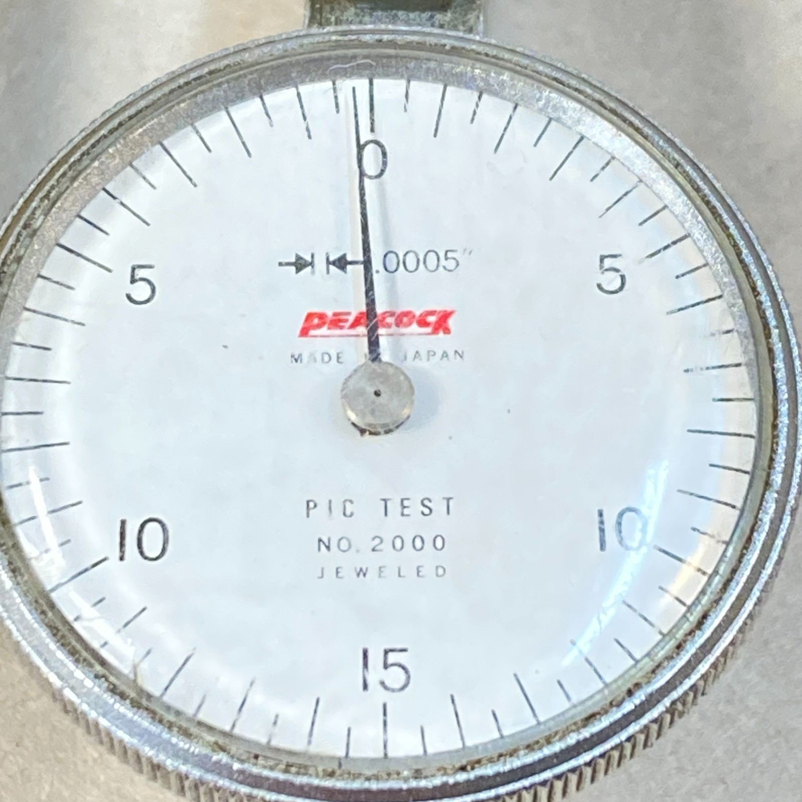 Vintage Peacock Dial Test Indicator Set .0005″ #2000 w/ Case Japan