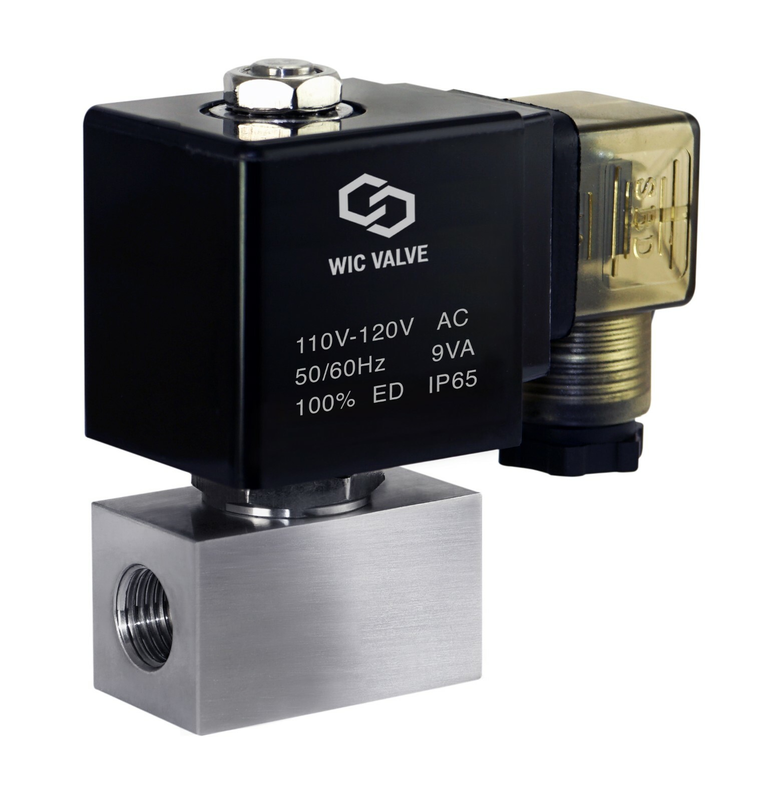 1/4″ Inch High Pressure Stainless 2610 PSI Electric Solenoid Valve NC 110V AC