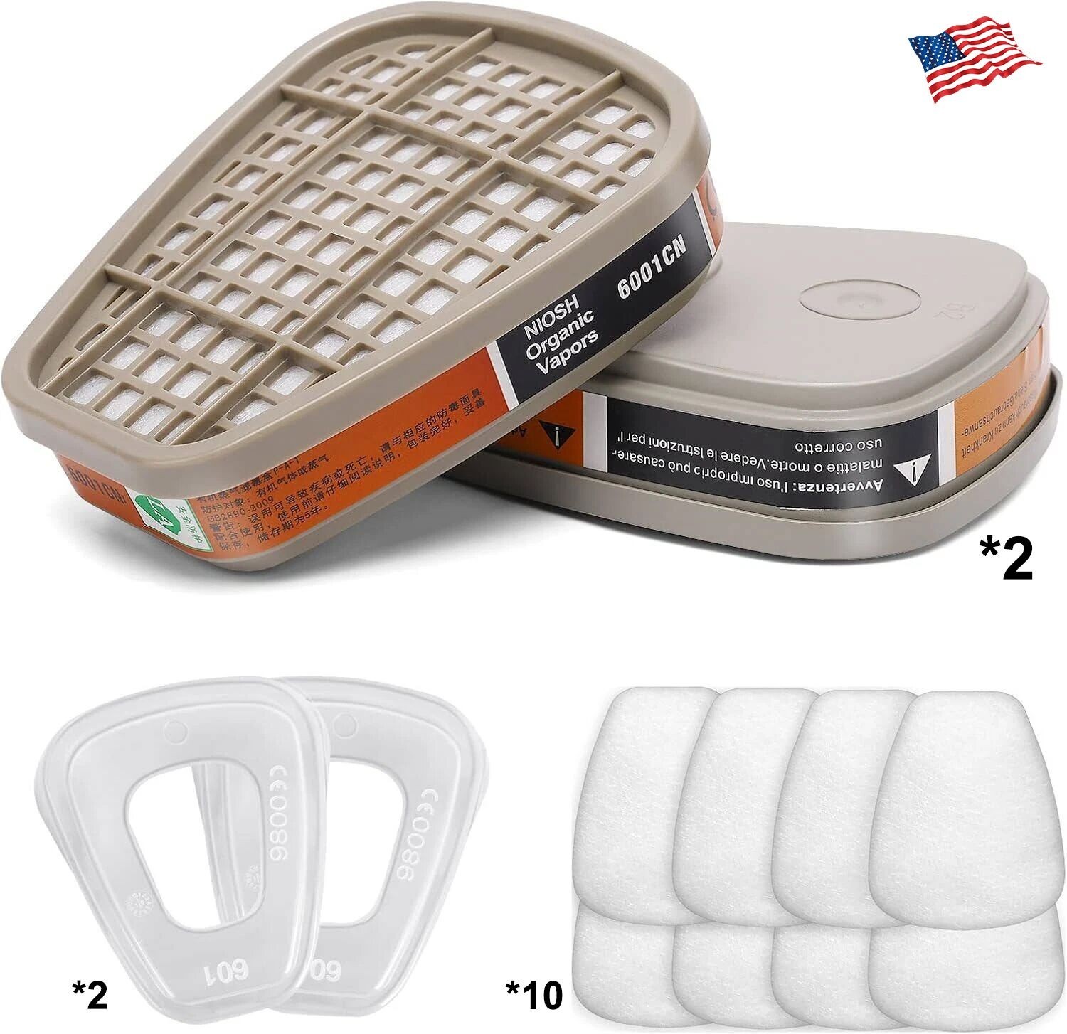 5N11 Cotton Filter /6001CN Filter Cartridge For 6200 6800 7502 Respirator Filter