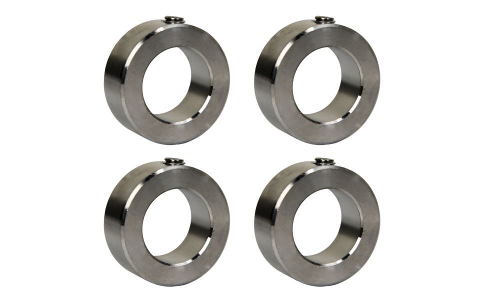 5/8″ Bore Stainless Steel Set Screw Shaft Collar OD 1-1/8″ Width 1/2″ (4 PCS)