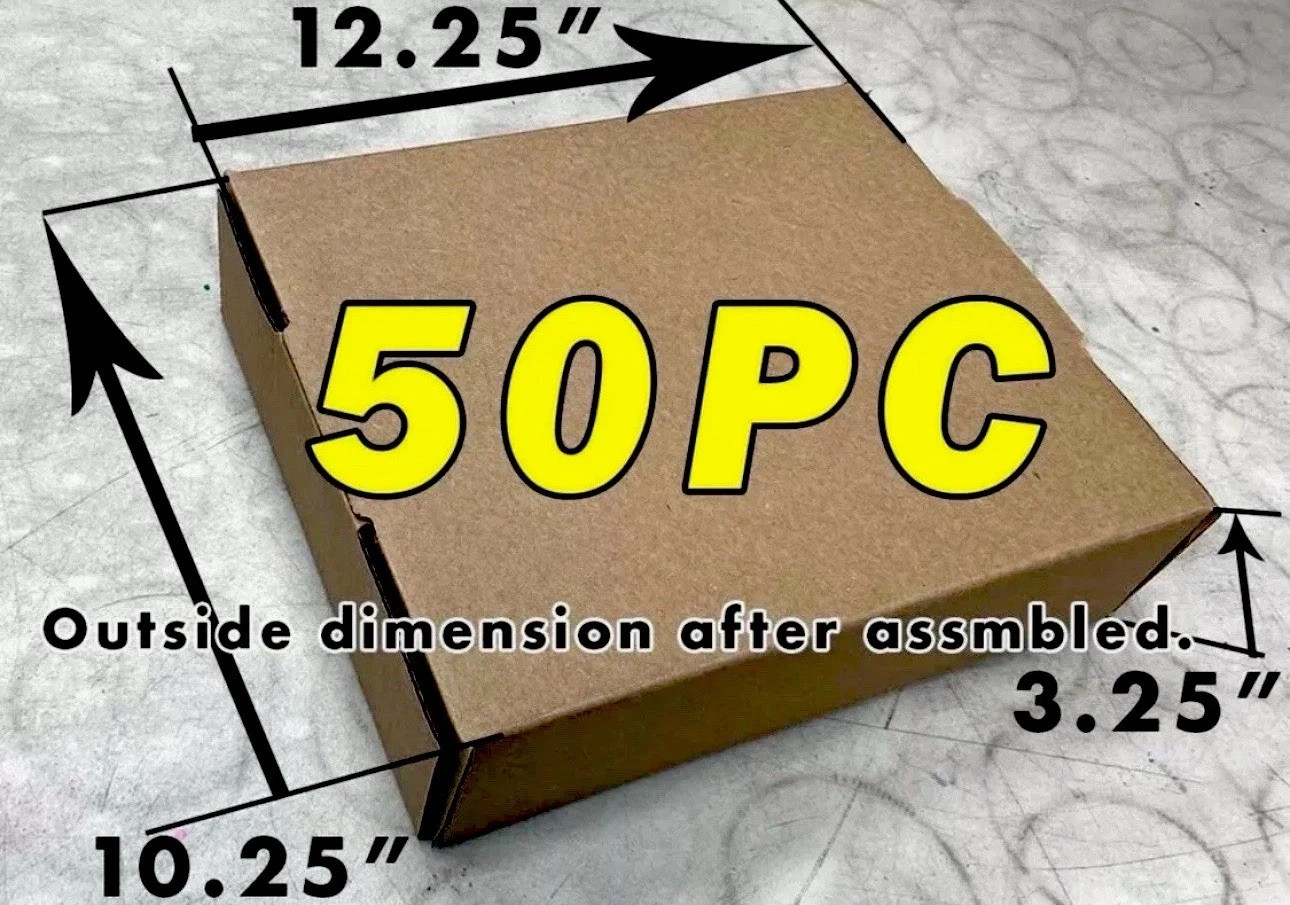 50 Pieces 10″ x 3″ x 12.5″ Corrugated Security Mailer Shipping Box