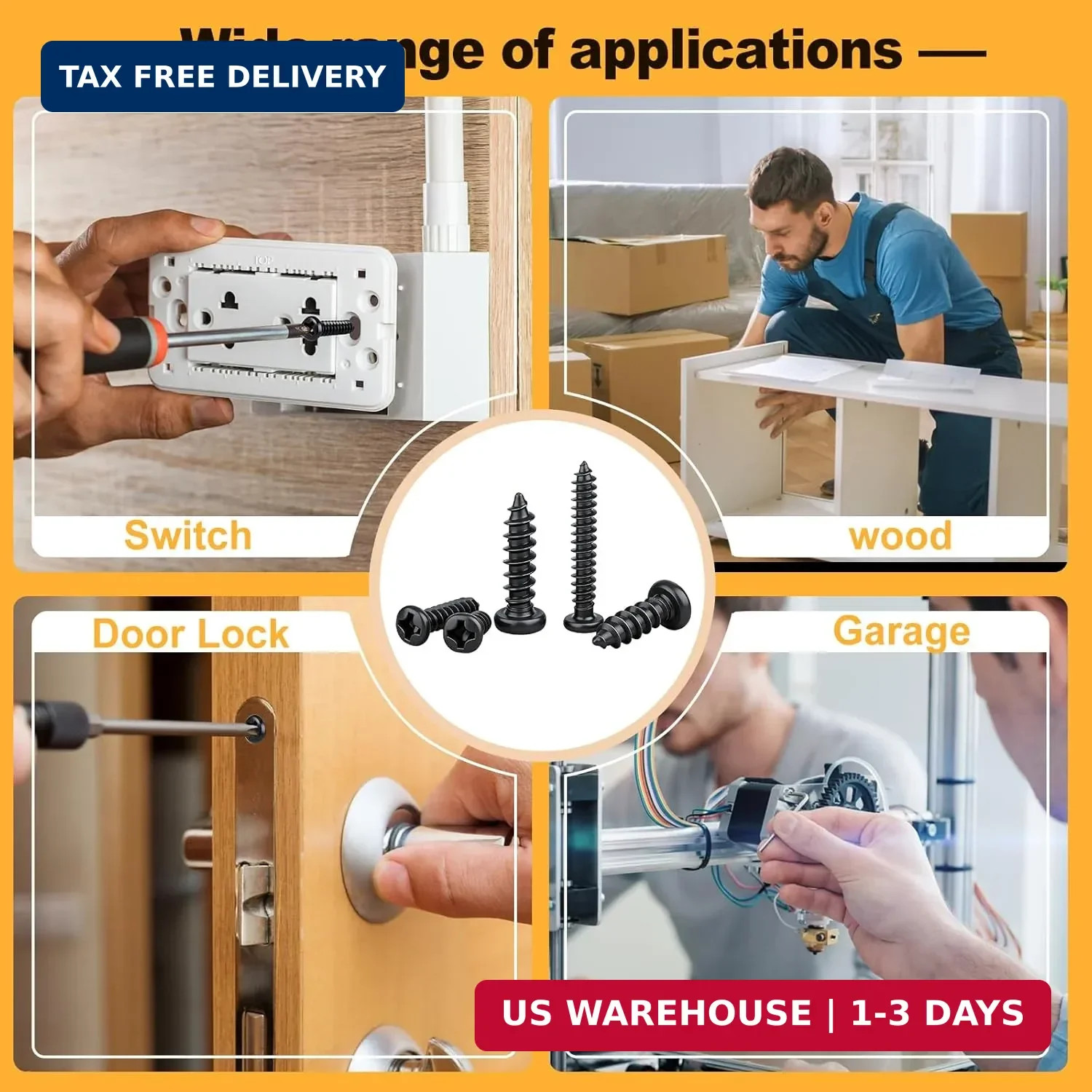625 Pcs 14 Size Small Self Tapping Screws for Plastic and Metal, M2,M3,M4 Philli