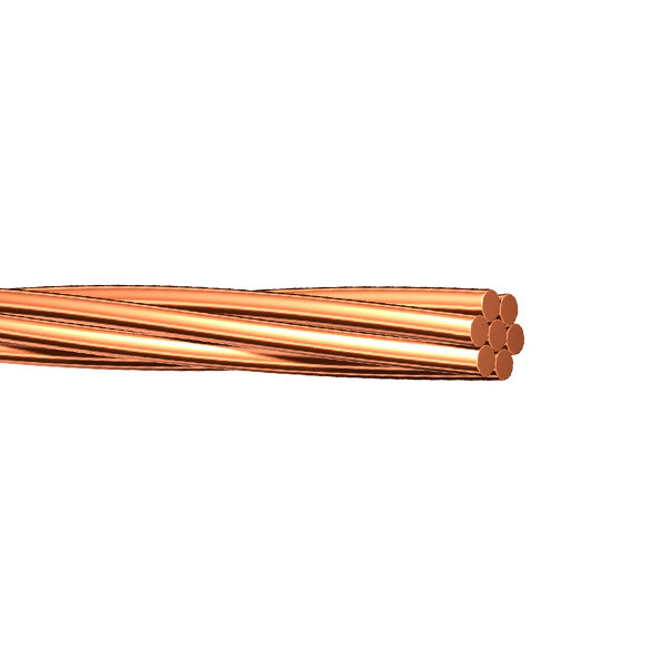 PER FOOT 6 AWG 7 Strand Soft Drawn Bare Copper Conductor Ground Wire