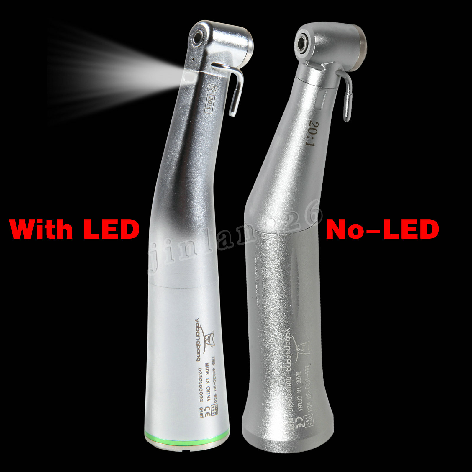 Dental Implant Handpiece 20:1 Reduction Fiber Optic LED/No LED Contra Angle NSK