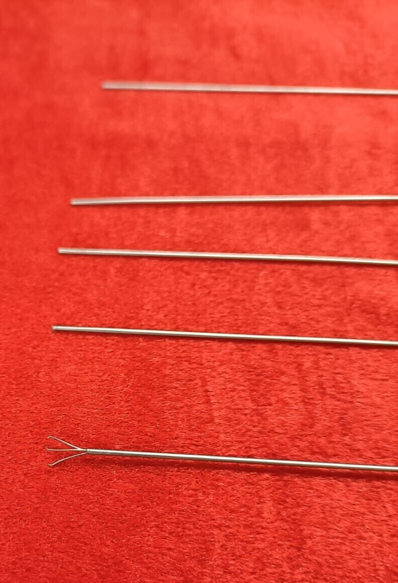 5PC-Laparoscopic Cystoscope Triprong Forceps 4FR 60CM SS Best Quality Reusable
