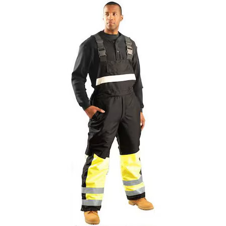 Occunomix Sp-Bib-By4x Hi-Visibility Cold Weather Bib, Polyester, 32 In Inseam,