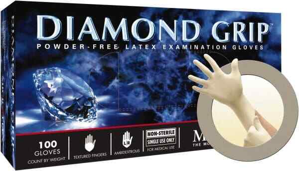 100 Pack Microflex MF-300-L Disposable Gloves, Size Large, 7 mil, Latex