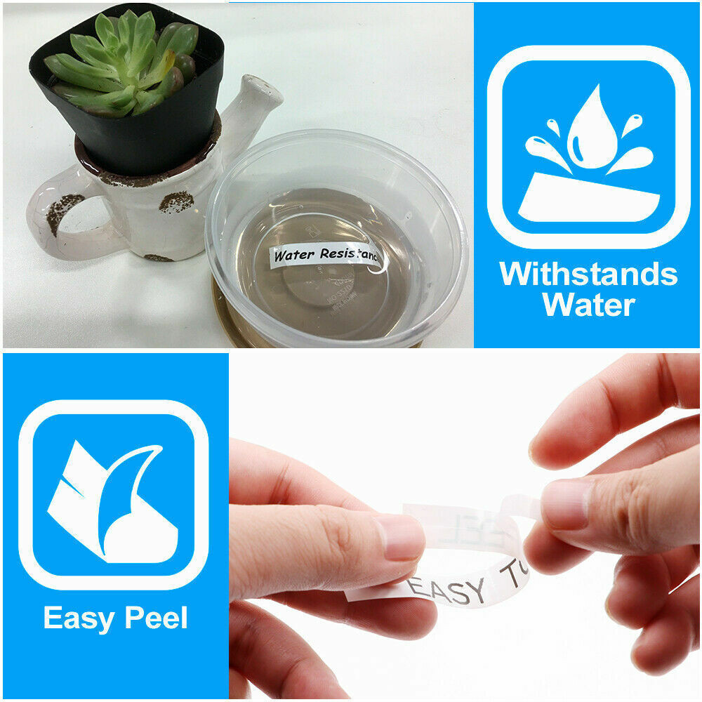 5PK Compatible DYMO LetraTag Refill 91330 White Paper Tape 12mm LT-100H 1/2