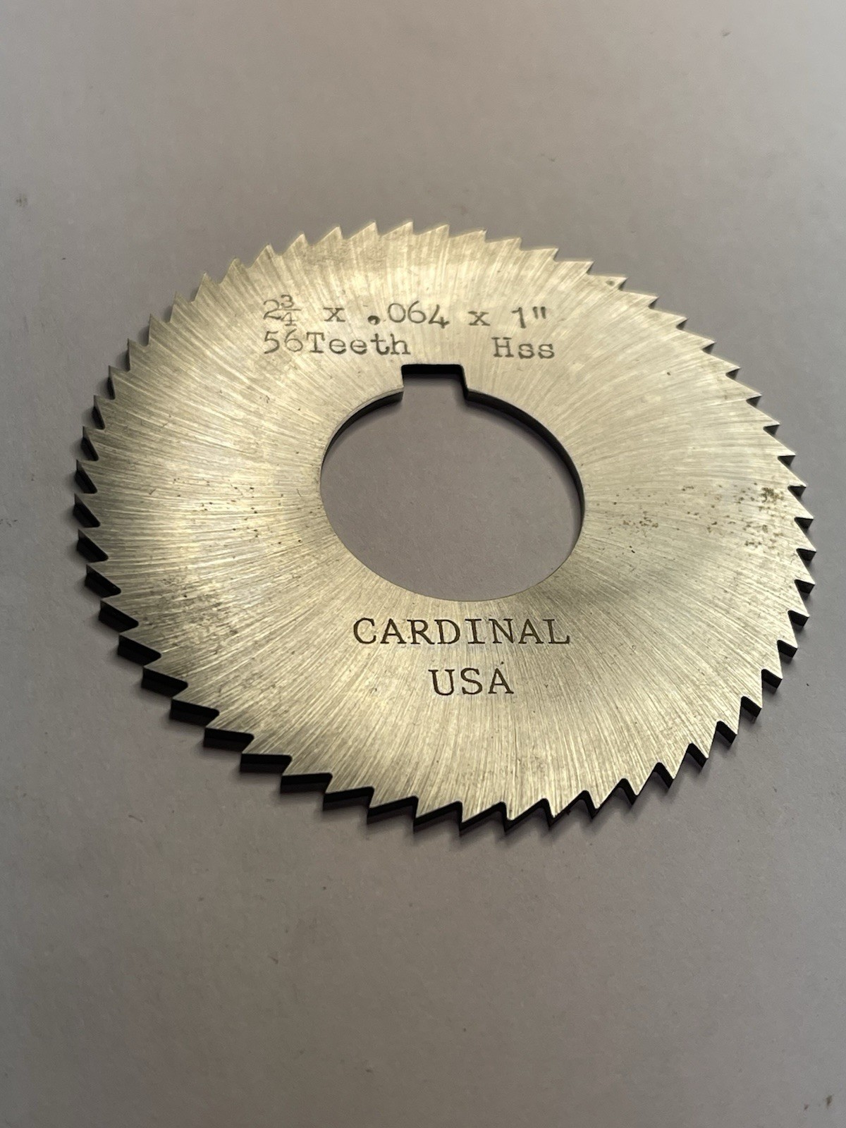 CARDINAL USA 2-3/4″x0.064″x7/8″ Metal Slitting Saw Plain Metal HSS (26MY492)