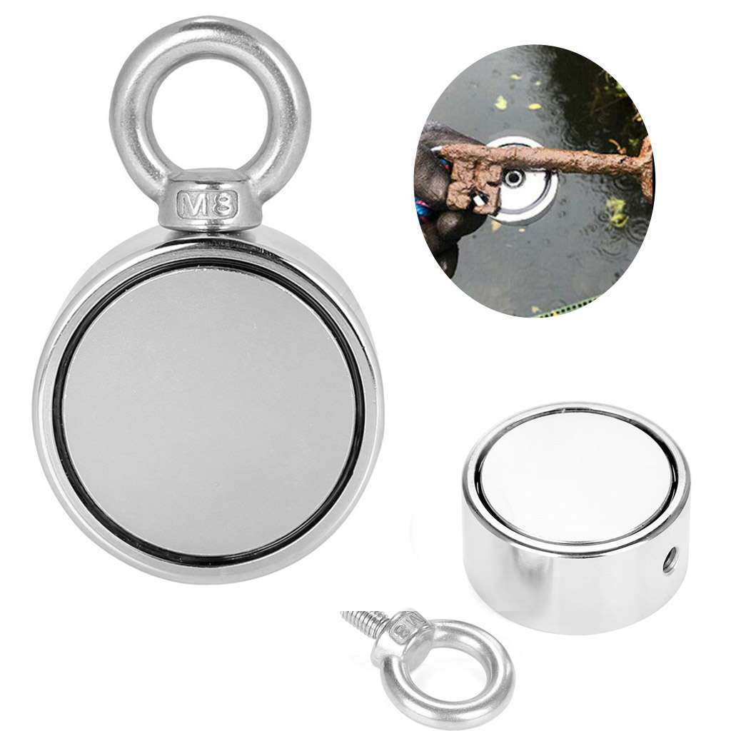 700/500LB Pulling Force Double Sided Round Super Strong Neodymium Fishing Magnet