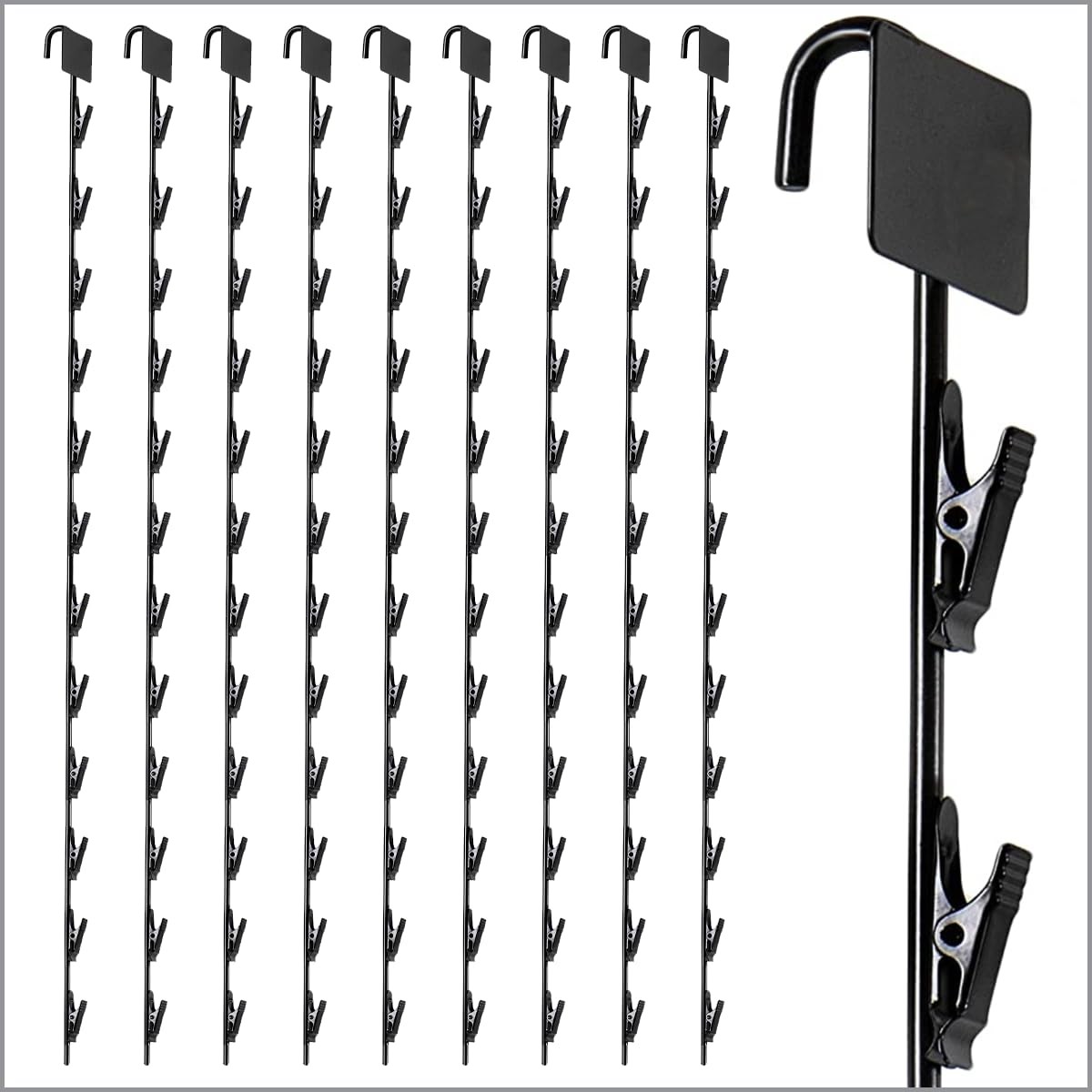 10x Hanging Merchandise Strip Chip Display Rack Retail Bagged Snack Hanger Clip
