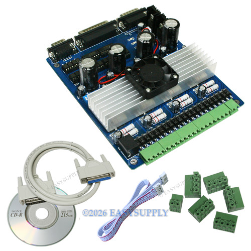 NEW 4 Axis TB6560 Stepper Motor Driver Board Controller + DEMO Mach3 + DB25 Cabl