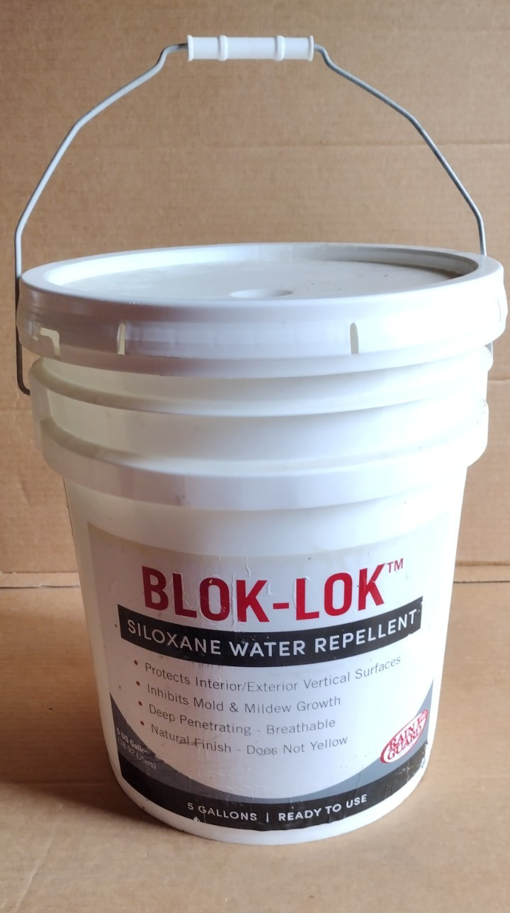 BLOK-LOK SILOXANE WATER REPELLENT 5 GALLONS READY TO USE NEW FREE SHIPPING