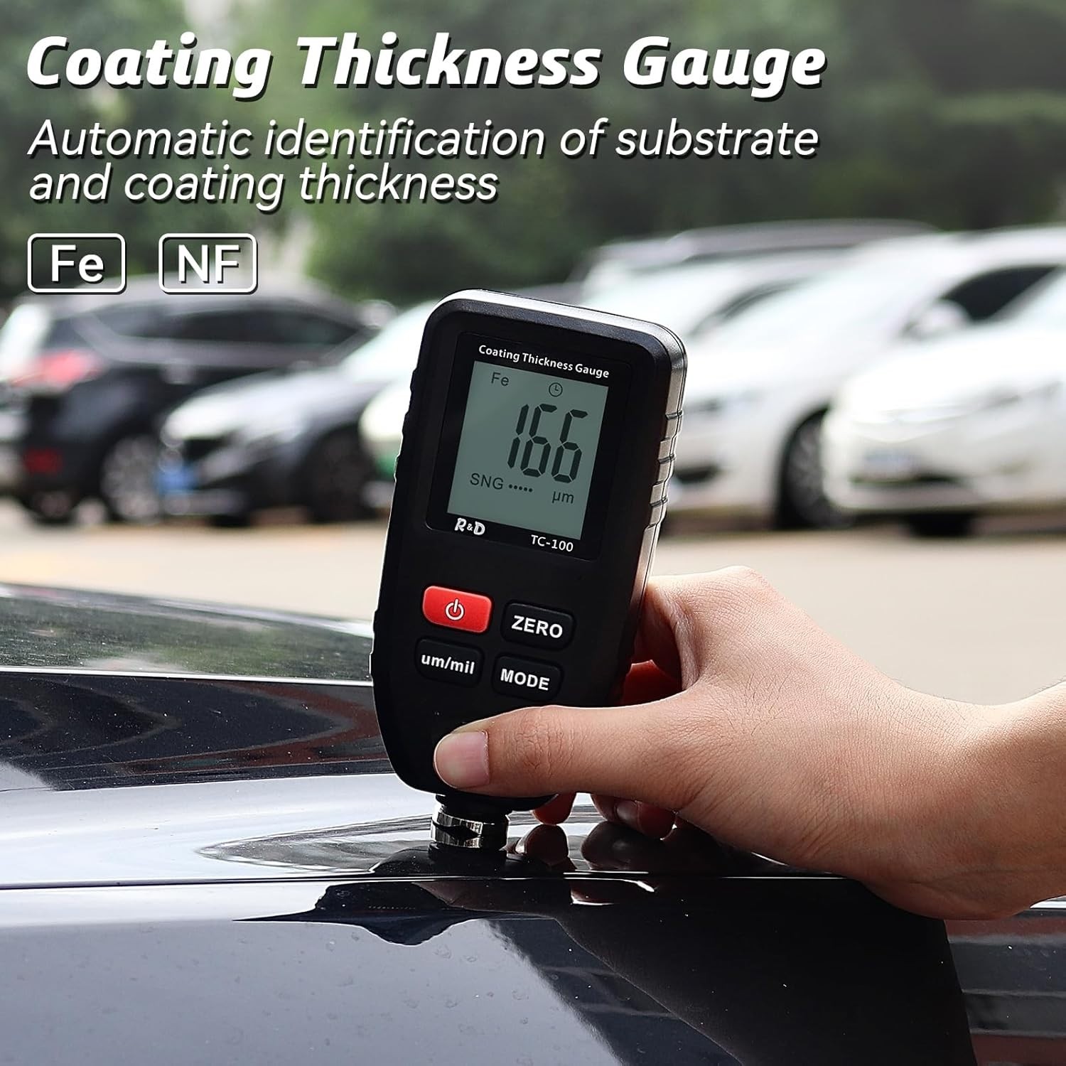 Auto Coating Thickness Meter for Steel & Aluminum – Used Car Inspection
