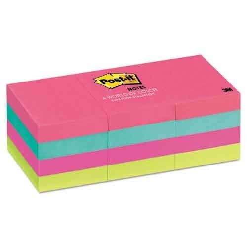 Post-it Notes 1.5″x2″ Cape Town Colors 100 Sheet Pad/12 Pads Office Home School