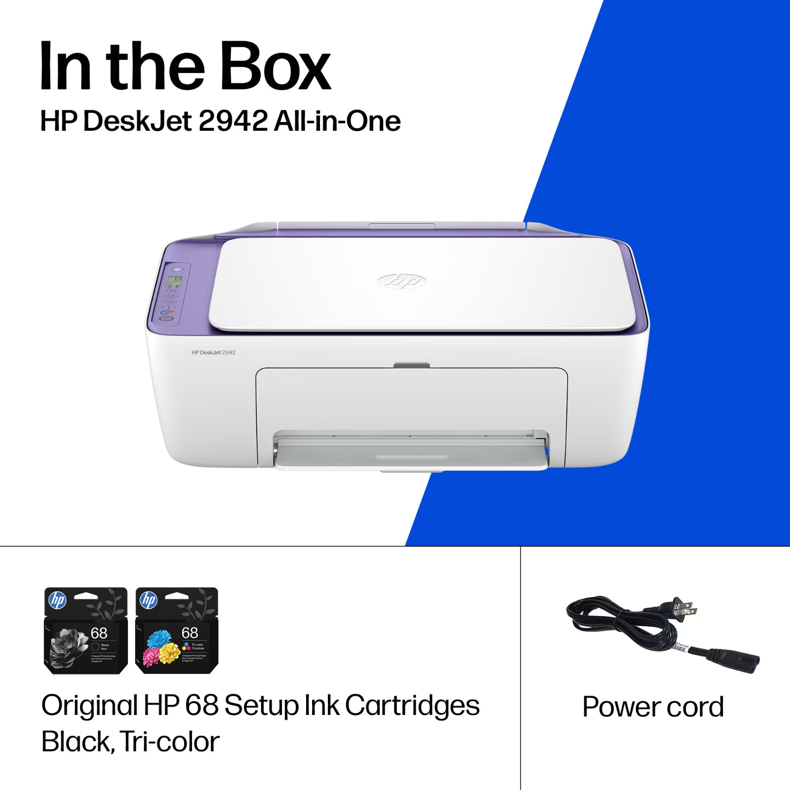 HP DeskJet 2942 Wireless Color Printer,6 Months Free Instant Ink, Violet Tulip