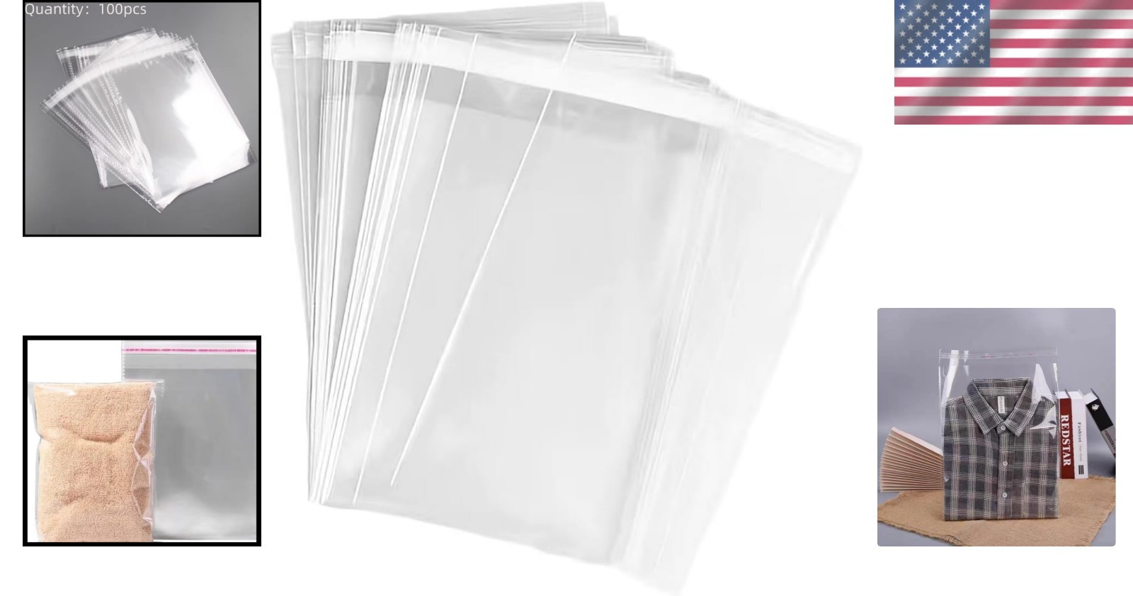 Bulk Value 100 Clear 9×12 Self-Sealing Bags – Secure Packaging for All Needs