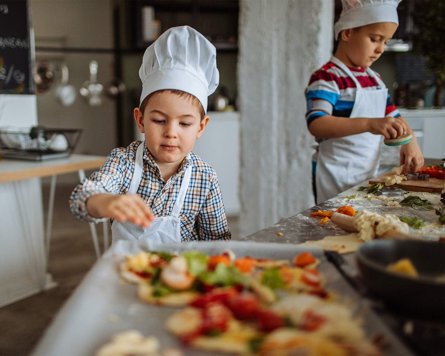 Kids Chef Hat, Poly-Cotton Kitchen Cooking Cap for Children
