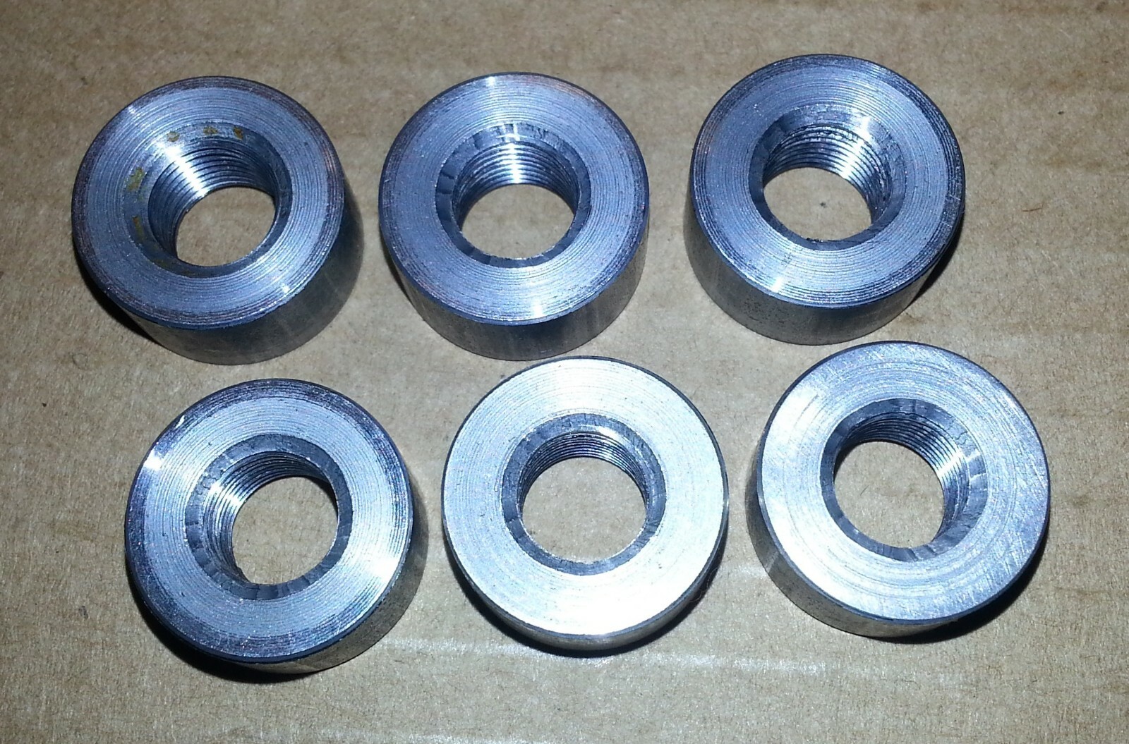 8 PCS M 12 X 1.5 STEEL WELD BUNGS, 3/4 DIA .4″ Long, MADE IN THE USA,