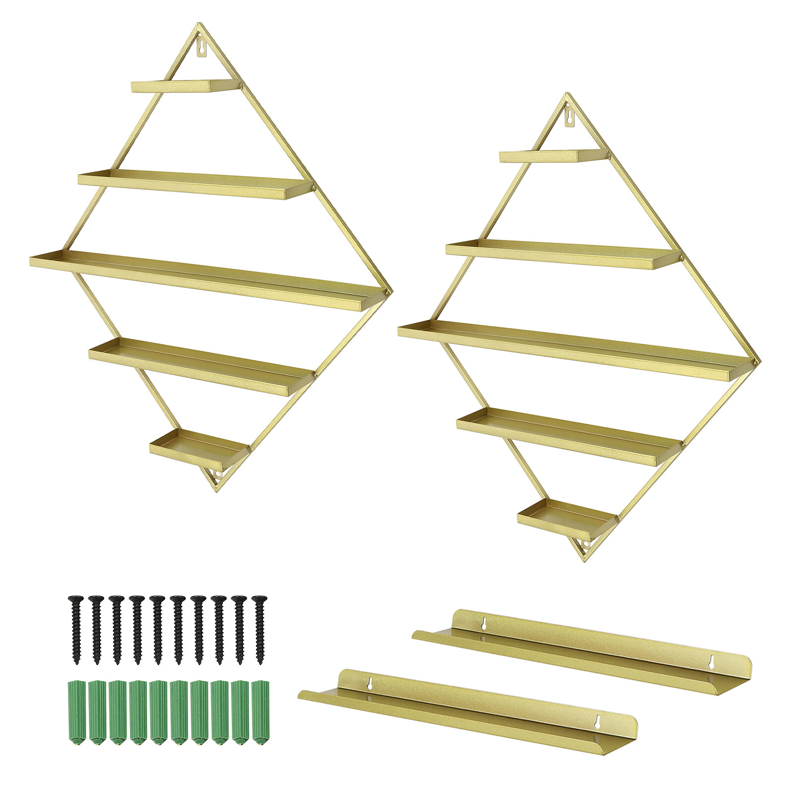 Rhombus?Nail?Polish?Racks, Wall-mounted Nail Polish Racks, 5-tier Display Racks
