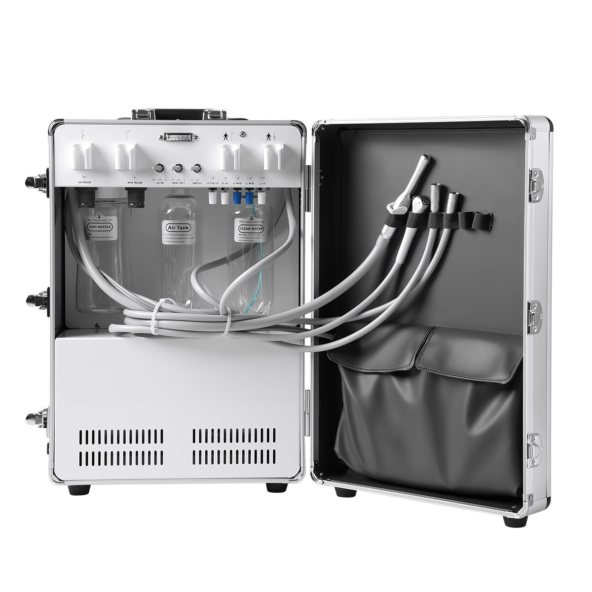 Portable Dental Mobile Delivery Unit System Air Compressor High Suction 4Hole