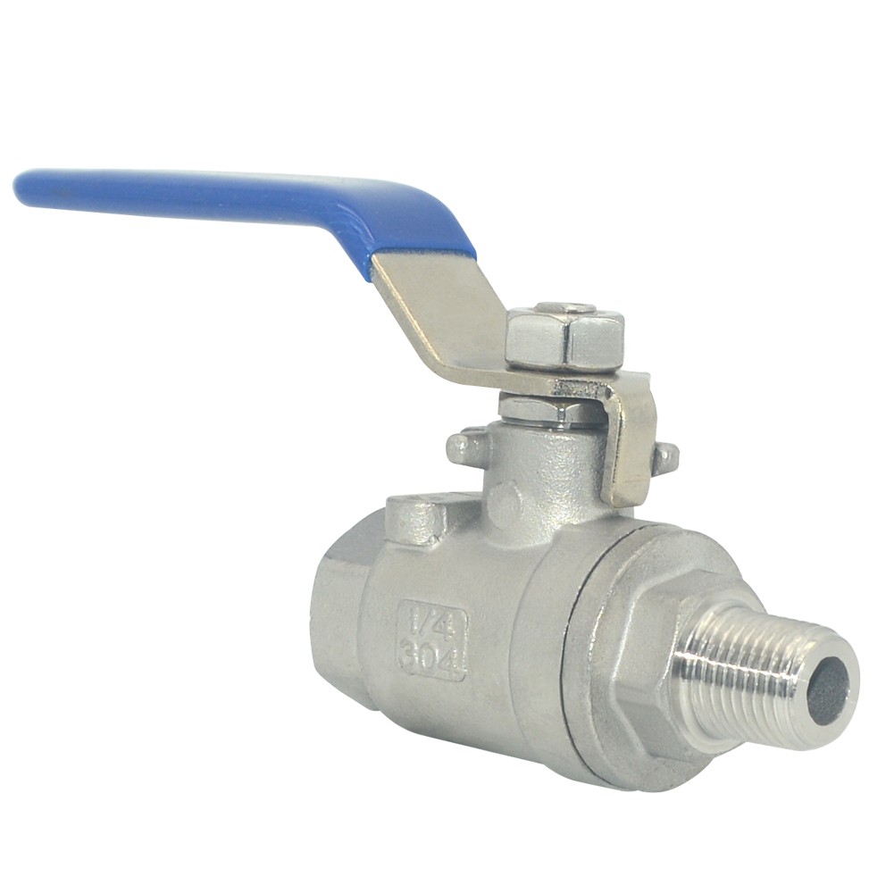 1/4 inch NPT threaded MALE to Female Full Port Ball Valve Stainless Steel SS 304