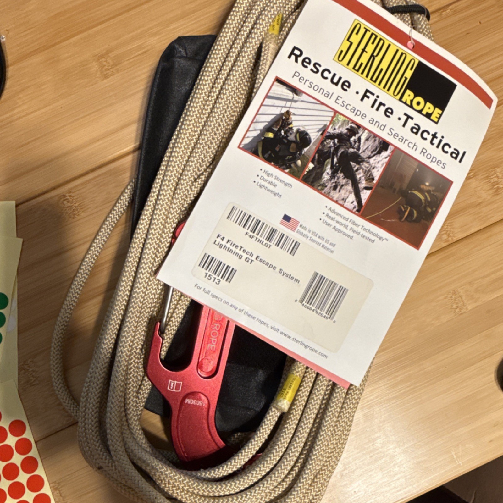 Sterling Rope F4 FireTech Escape System Lightning GT 7.5mm x 50ft