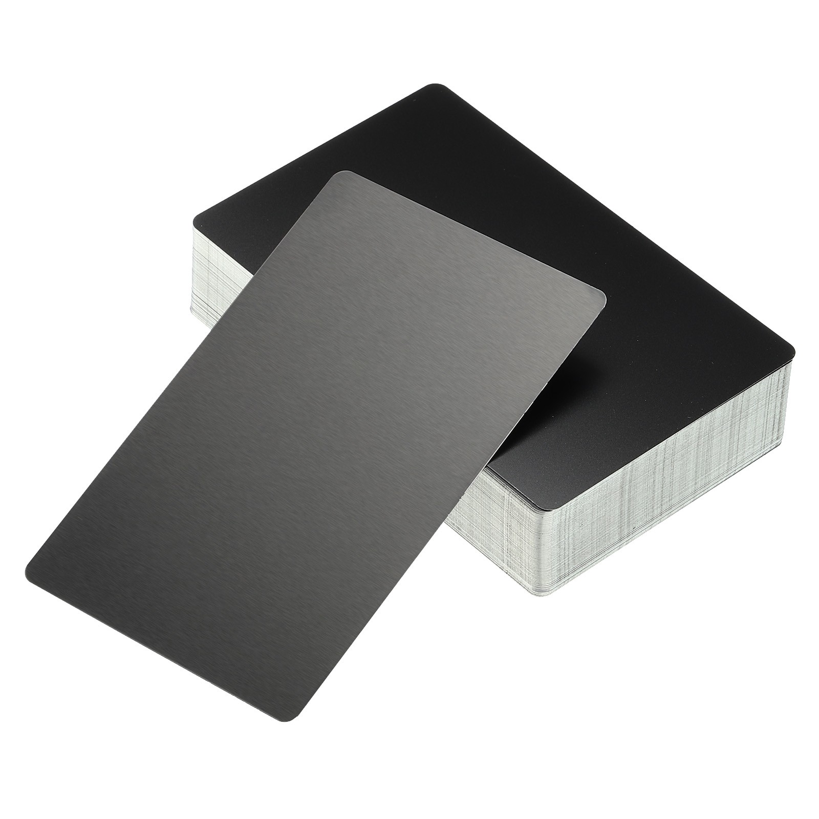 100 Pack Metal Business Cards Blank 3.4×2.1″ Aluminum Laser Engrave Printable