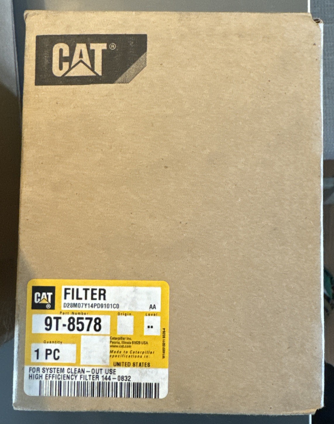 CAT 9T-8578 FILTER Caterpillar 9T8578 BRAND NEW IN BOX