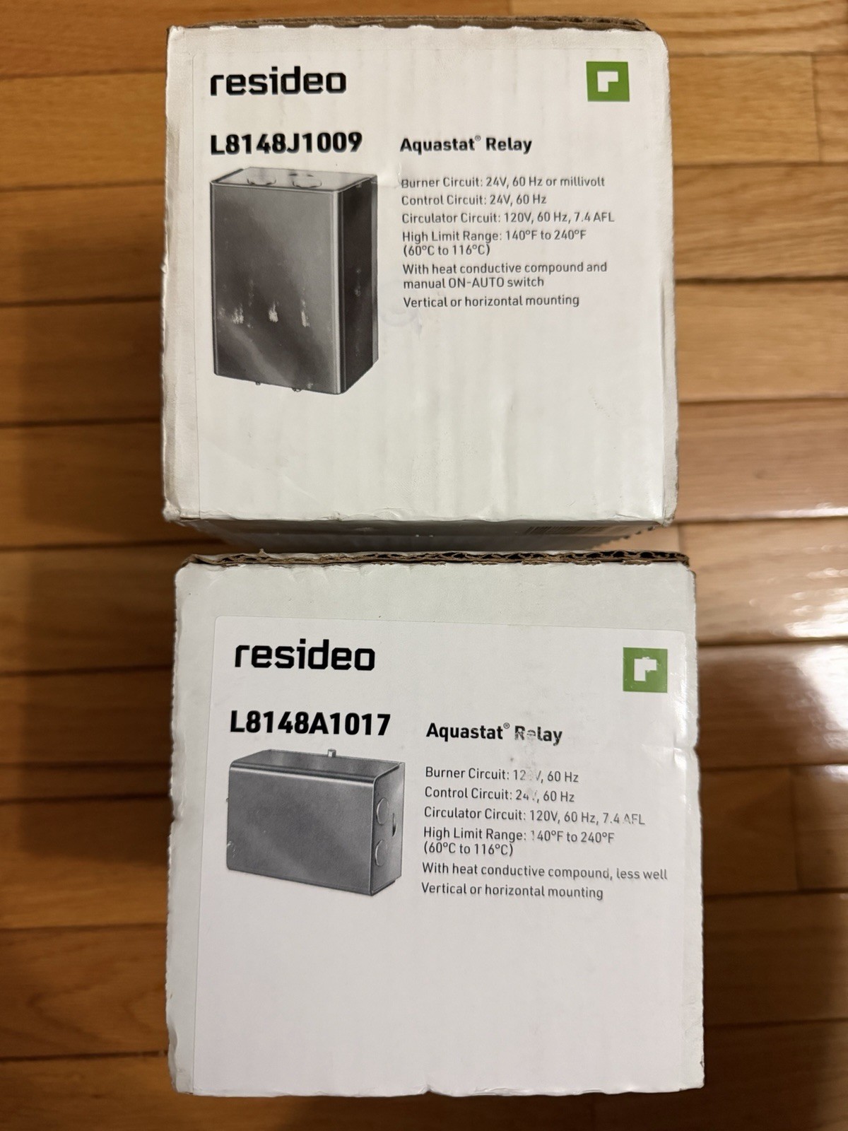 RESIDEO AQUASTAT RELAY: (1) L8148J1009 & (1) L8148A1017