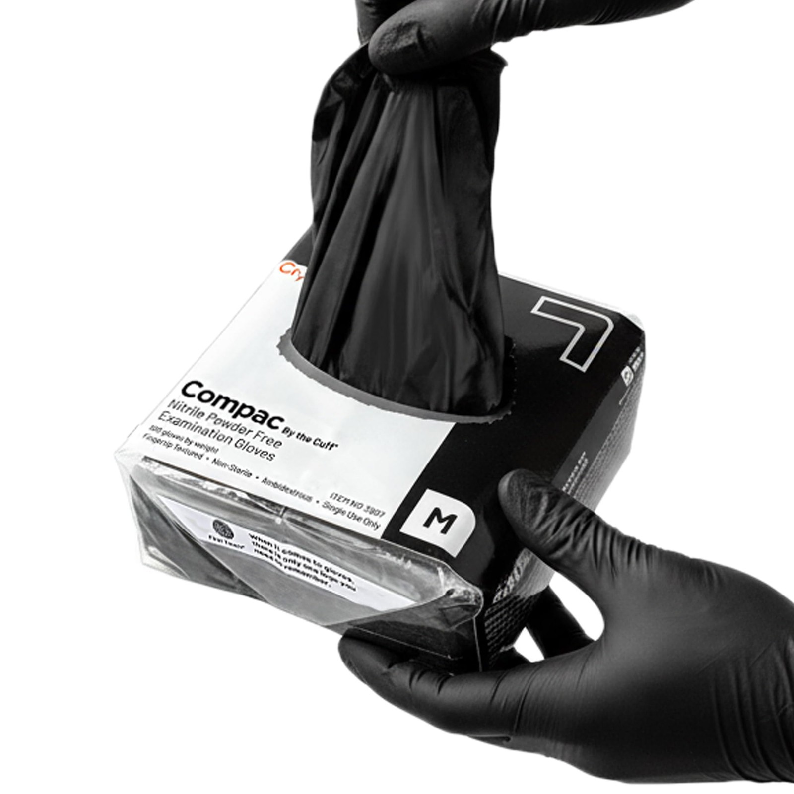 Cranberry Compac Black Disposable Nitrile Gloves Latex Free – Small,