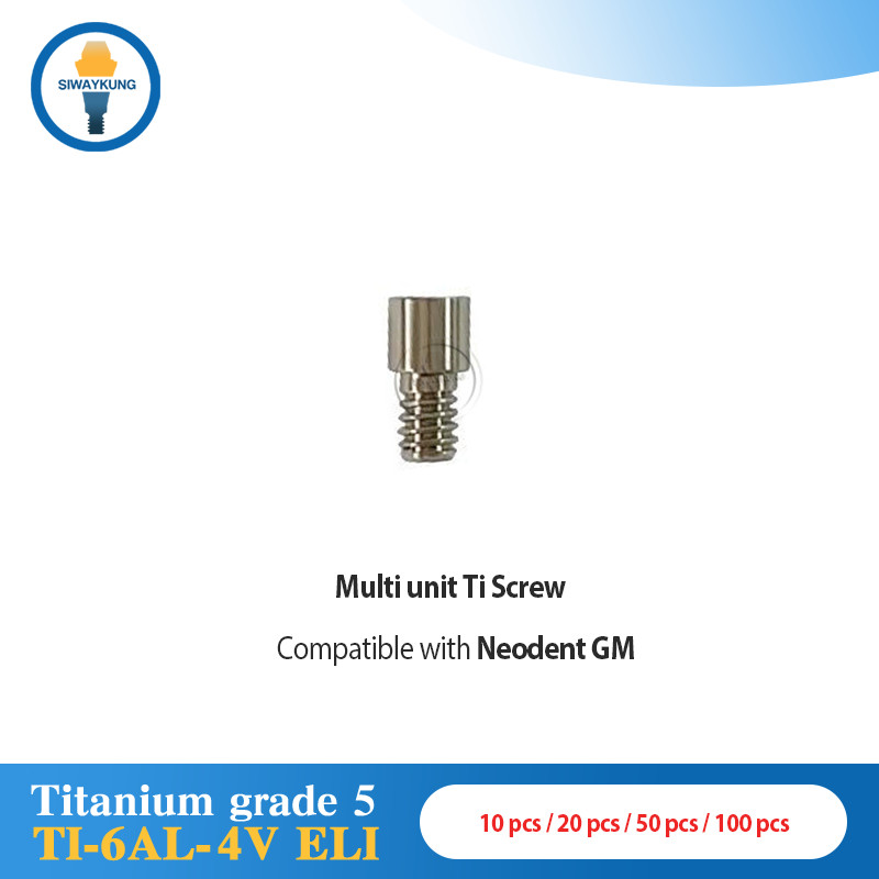 10/20/50/100 pcs Dental Multi Unit Titanium Screw Compatible with Neodent GM